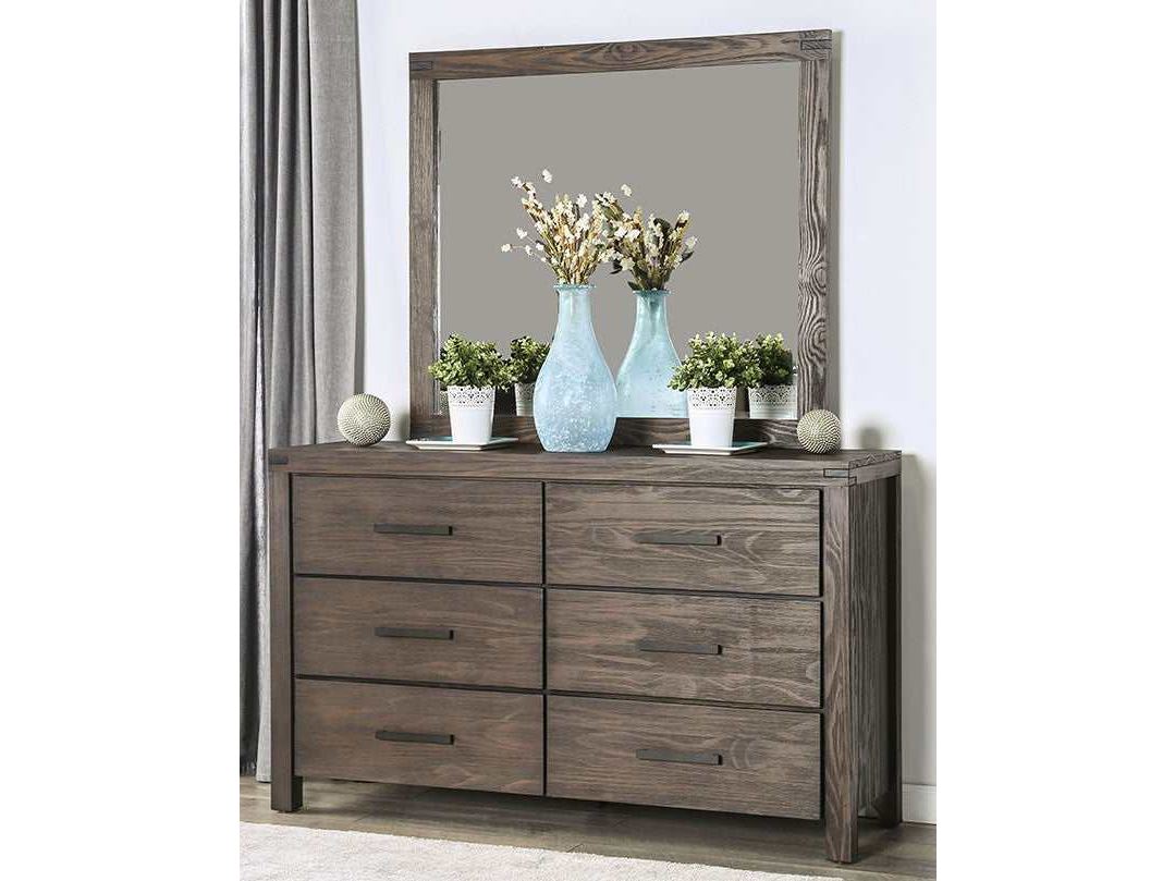 Rexburg Wire-Brushed Rustic Brown Dresser - Ornate Home