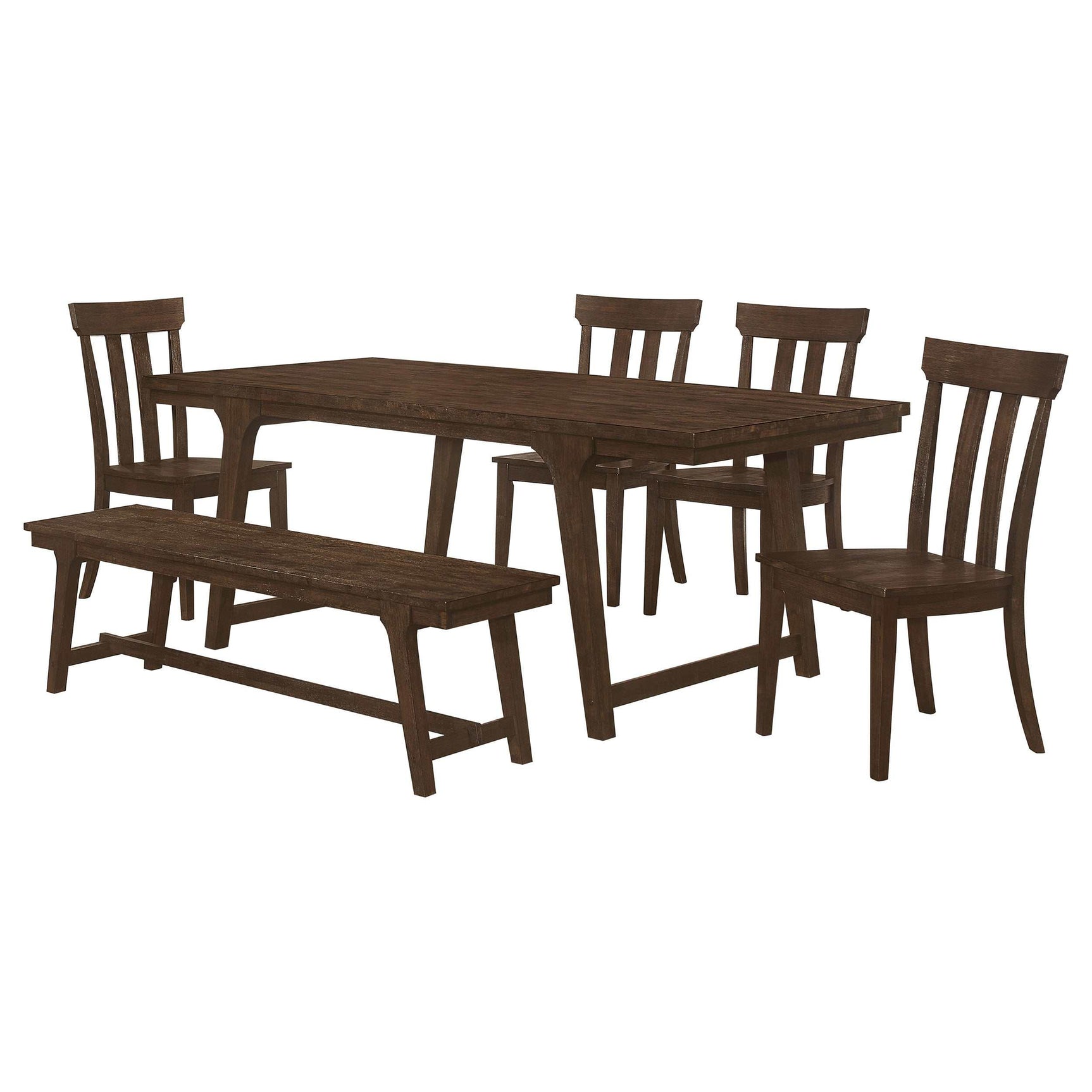 Reynolds Brown Oak 6 Pc Dining Set - Ornate Home