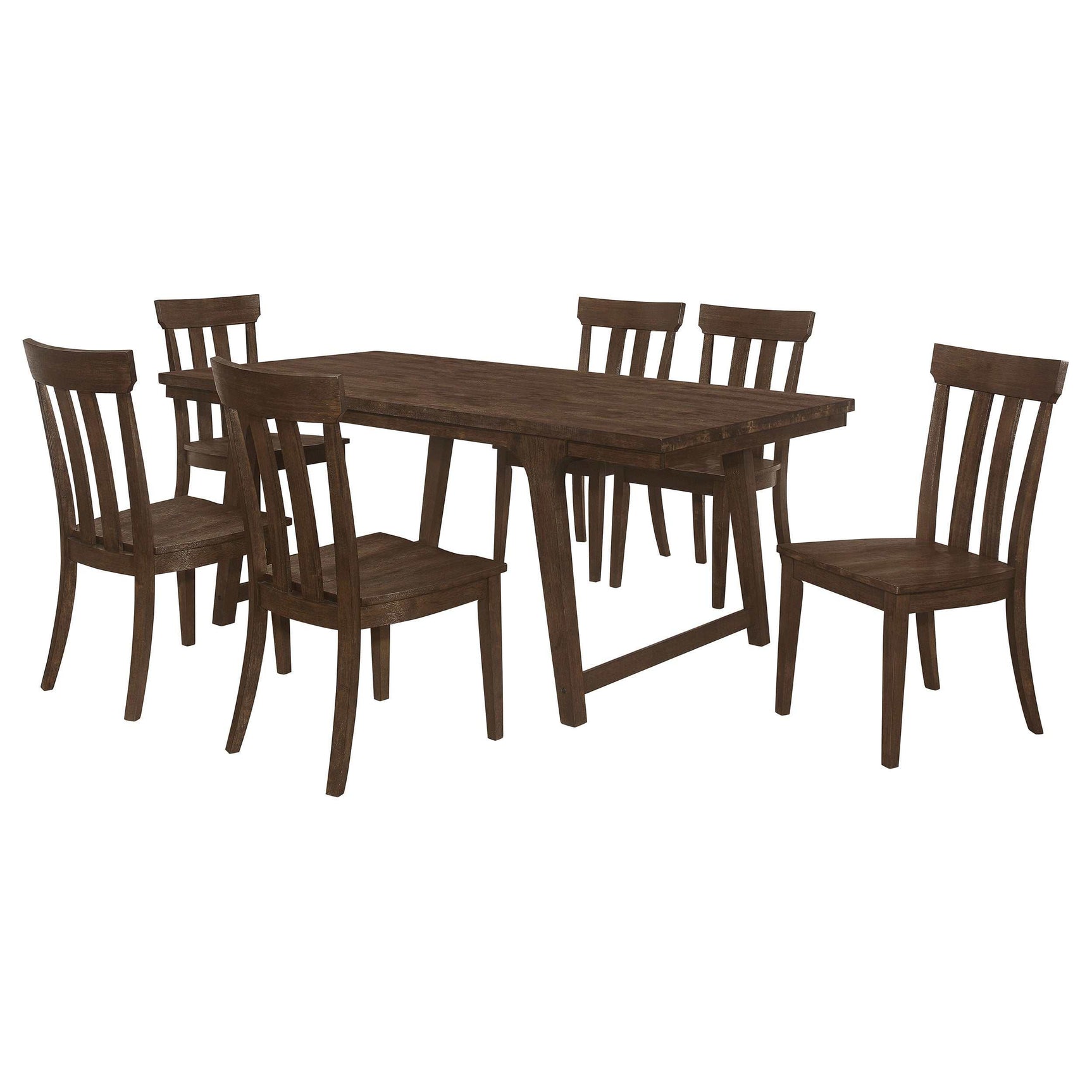 Reynolds Brown Oak 7 Pc Dining Set - Ornate Home