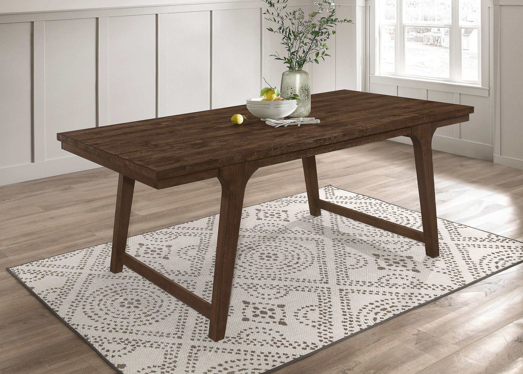Reynolds Brown Oak Dining Table - Ornate Home