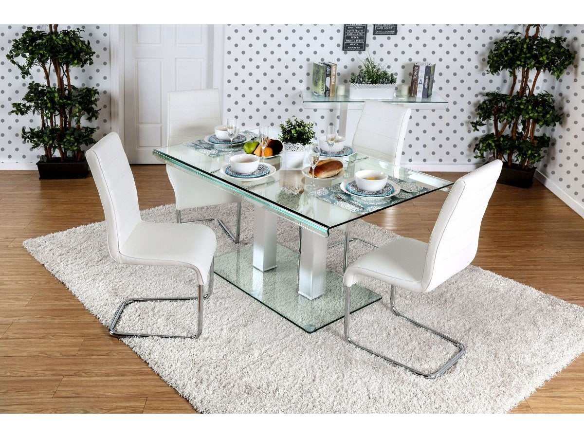 Richfield Silver & Chrome Dining Table - Ornate Home