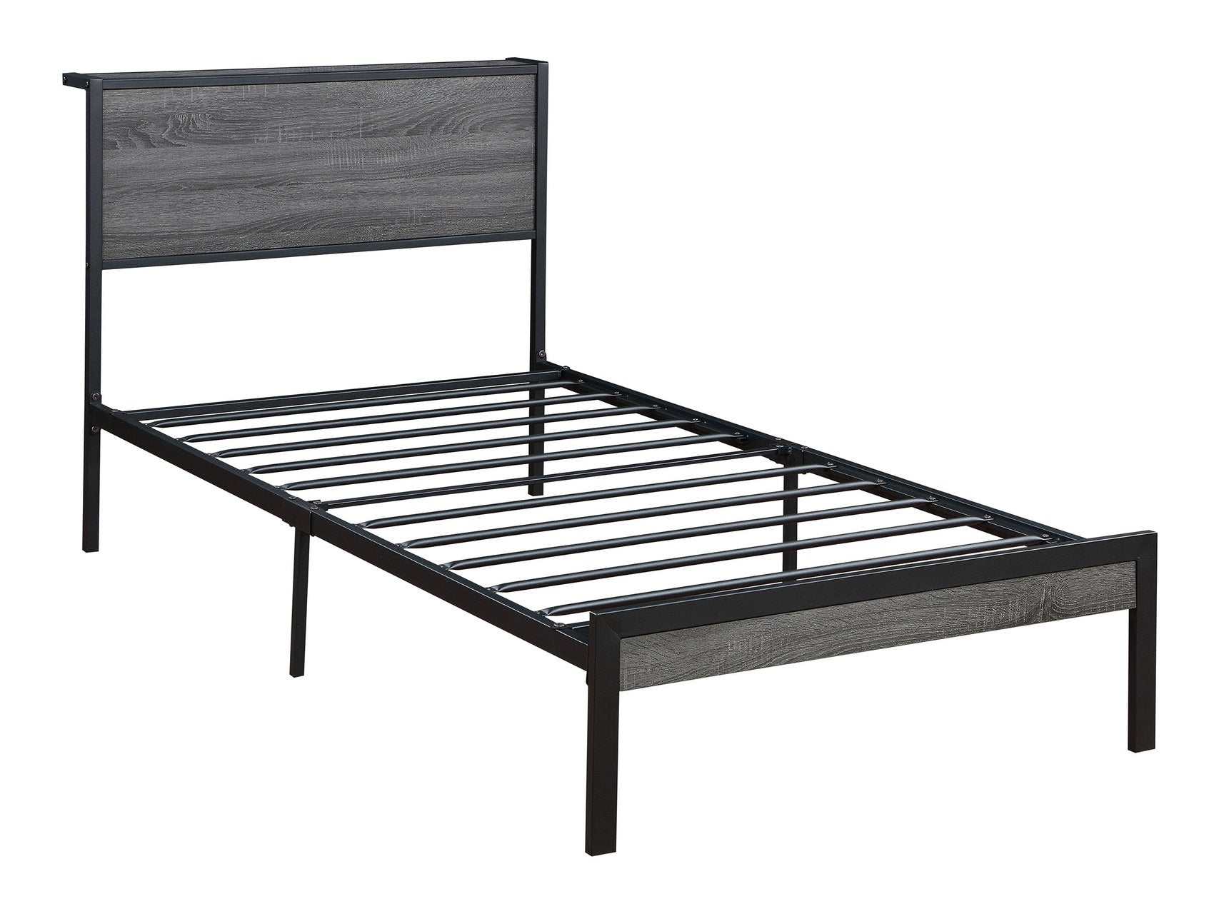 Ricky Grey / Black Twin Bed - Ornate Home