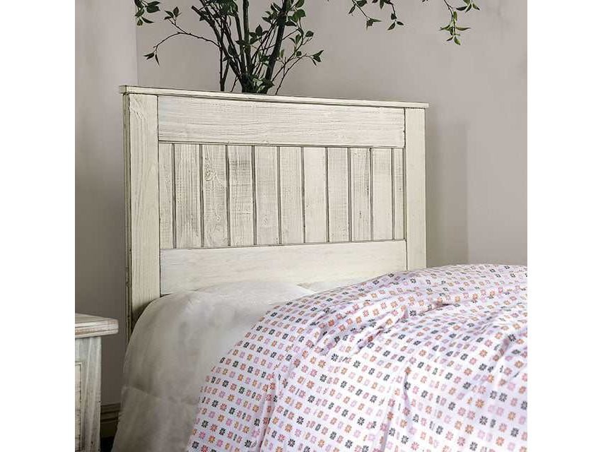 Rockwall White Eastern King Headboard - Ornate Home