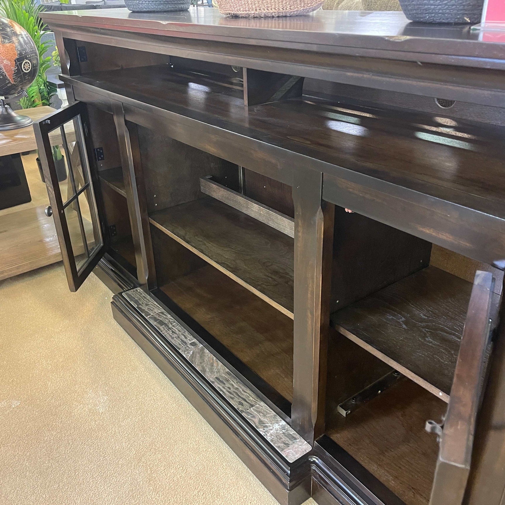 Roddinton Dark Brown 72" TV Stand - Ornate Home