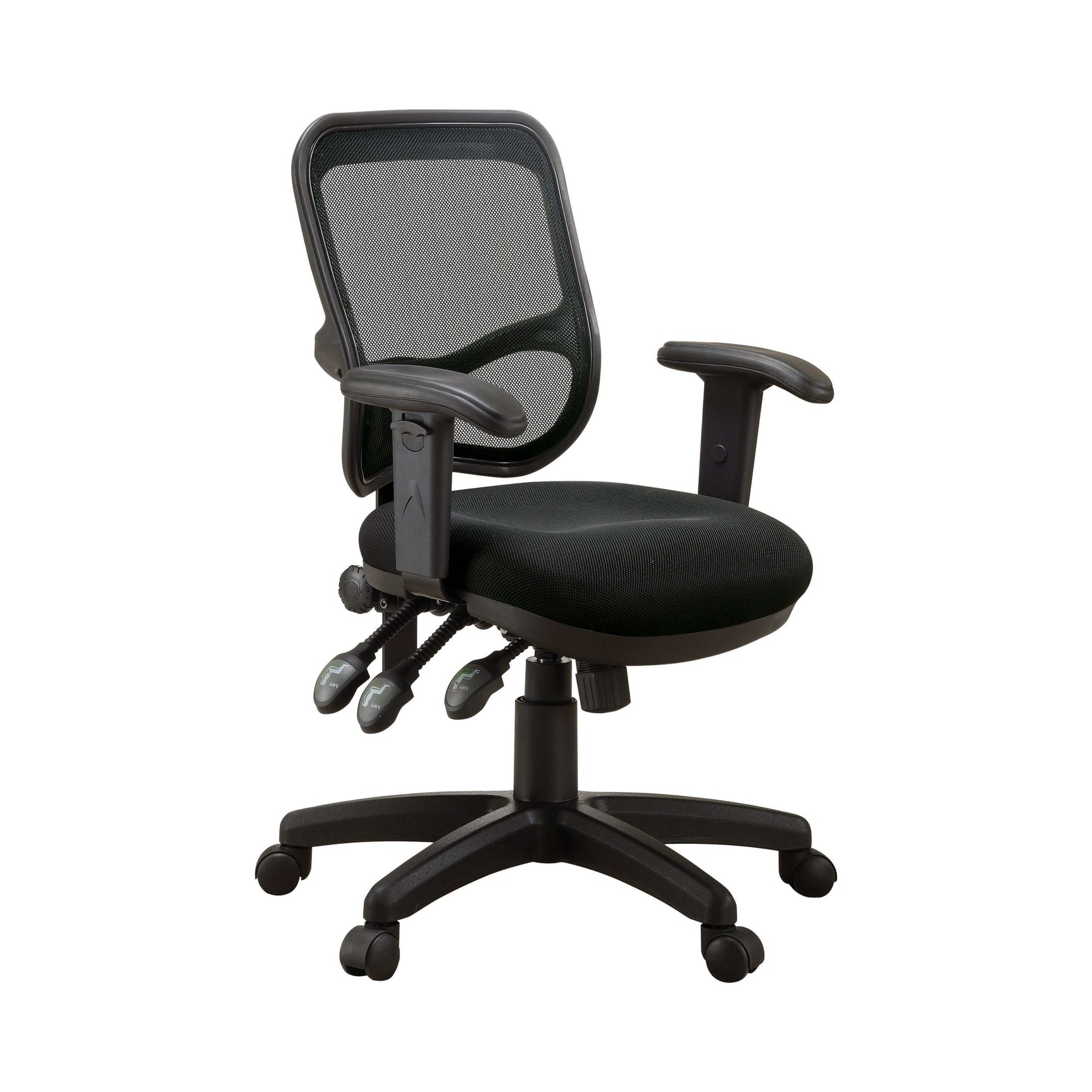 Rollo Black Adjustable Height Office Chair - Ornate Home