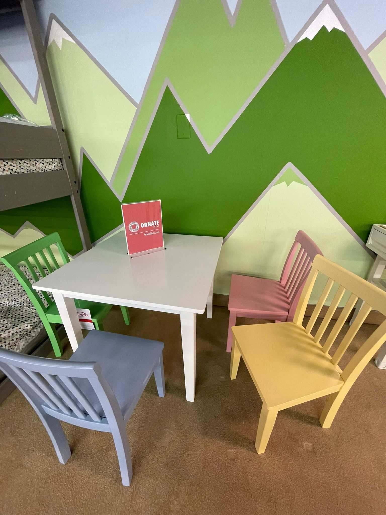 Rory Multi Color Kids Dining Set / 5pc - Ornate Home