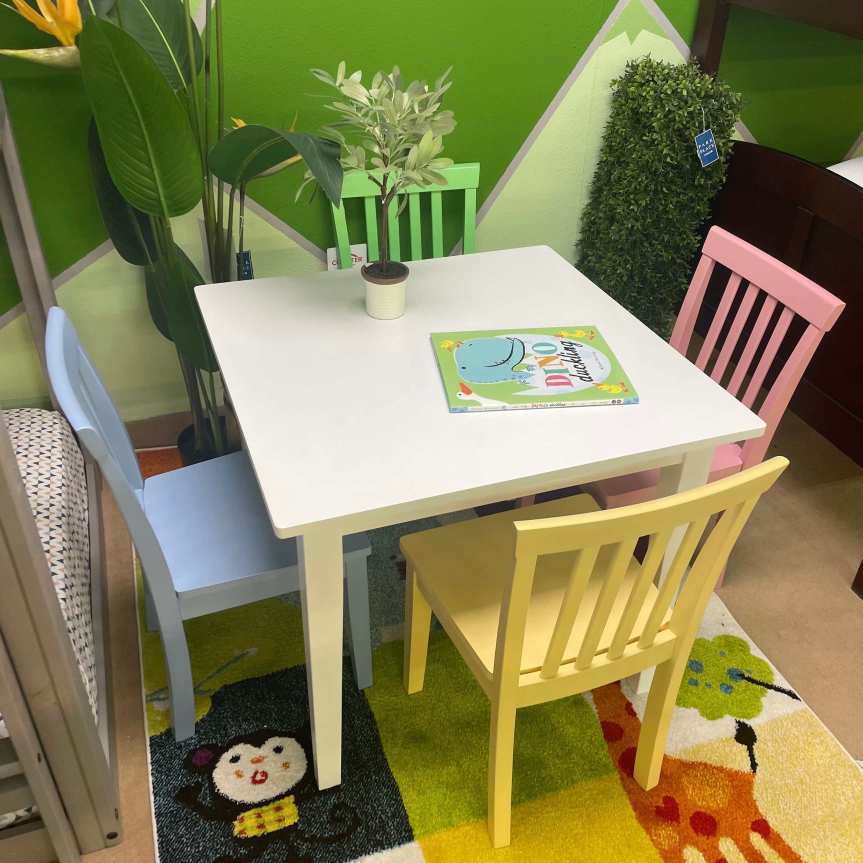 Rory Multi Color Kids Dining Set / 5pc - Ornate Home