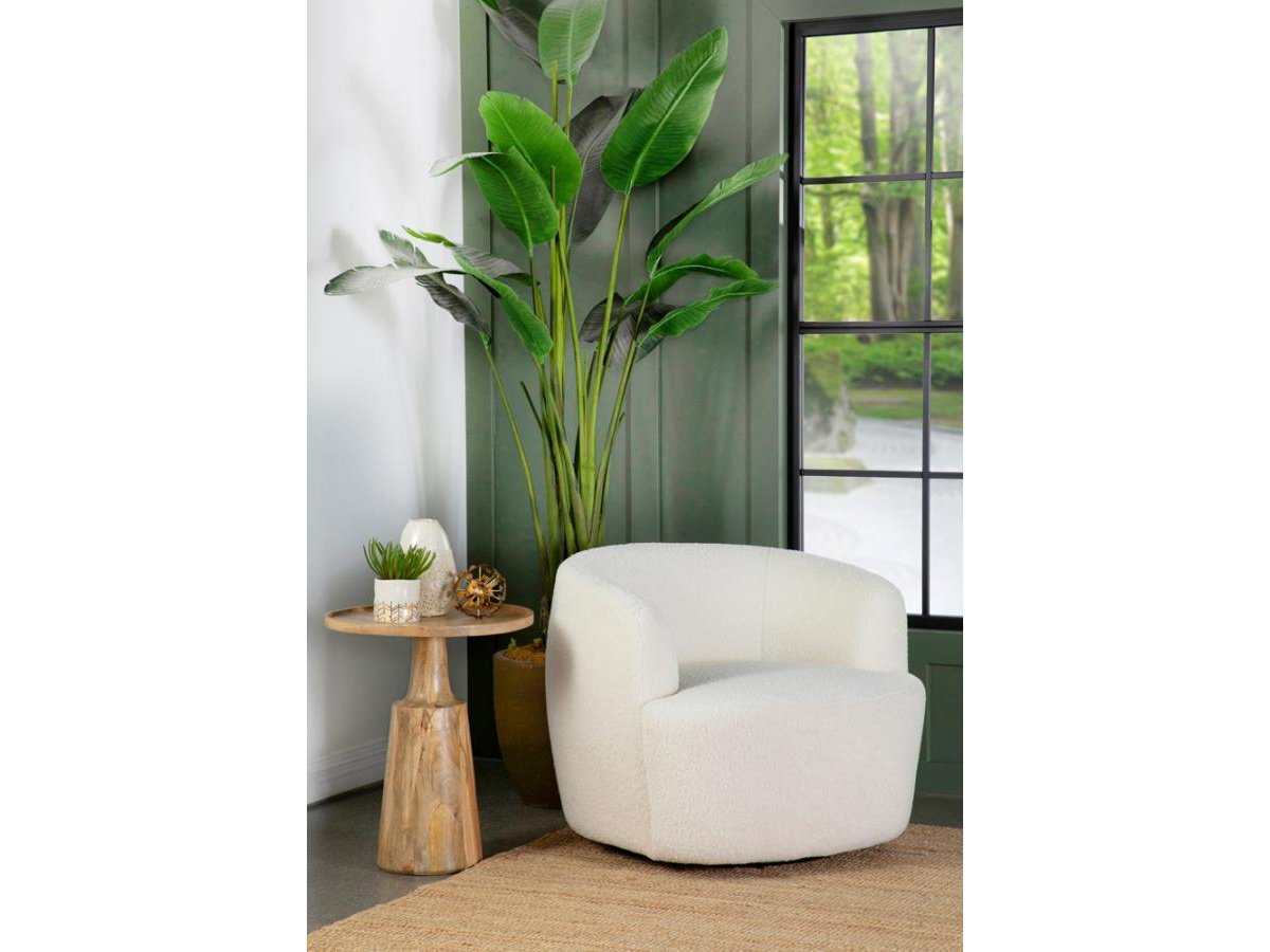 Rosaver White Accent Chair - Ornate Home