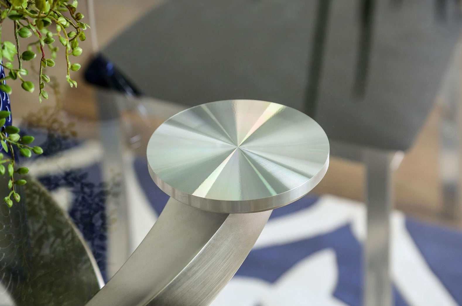 Roxo Silver & Black Dining Table - Ornate Home