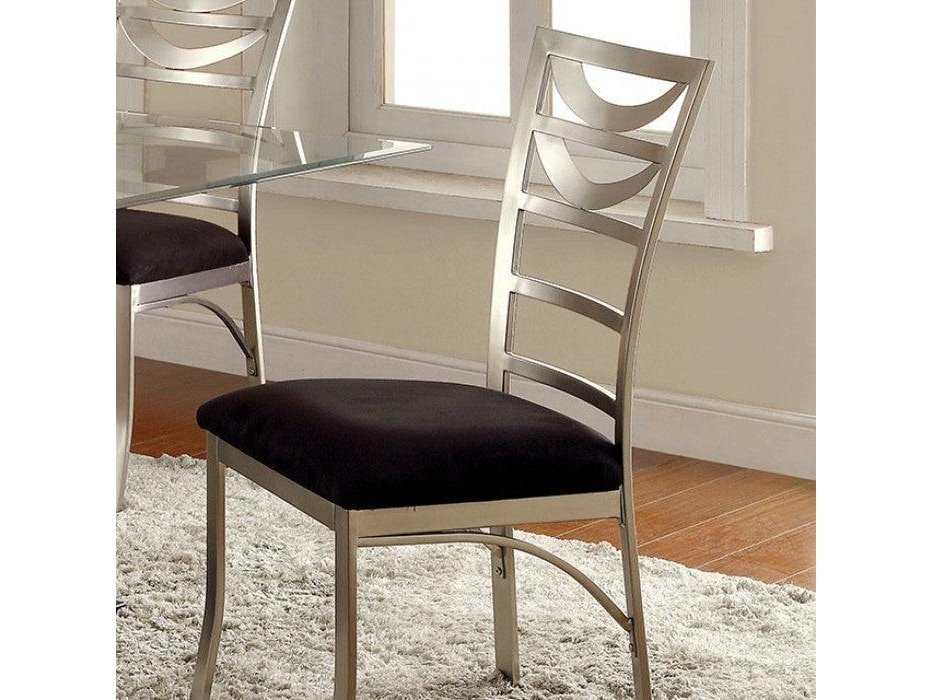 Roxo Silver & Black Side Chair (Set of 2) - Ornate Home