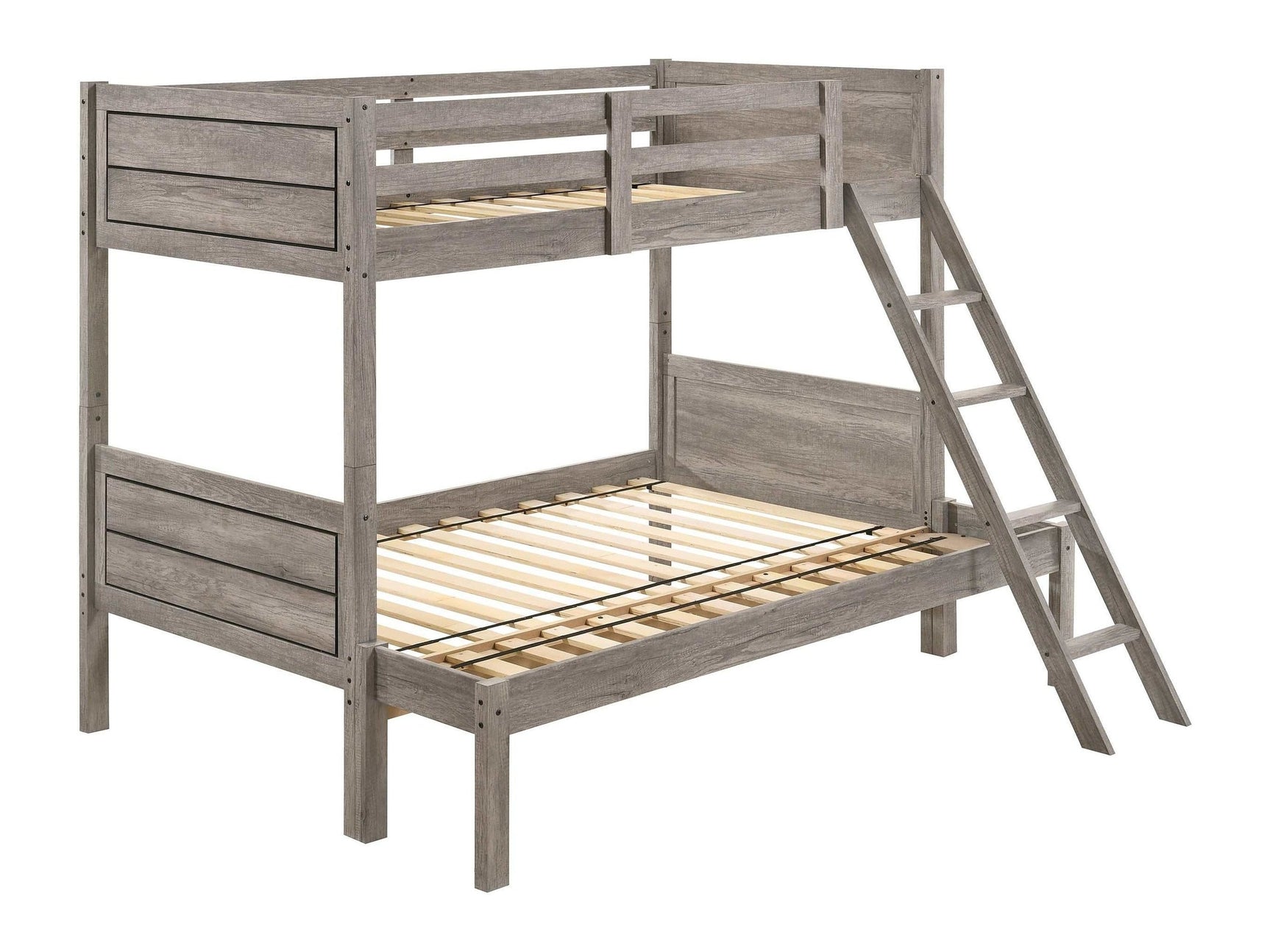 Ryder Weathered Taupe Twin / Full Bunk Bed - Ornate Home