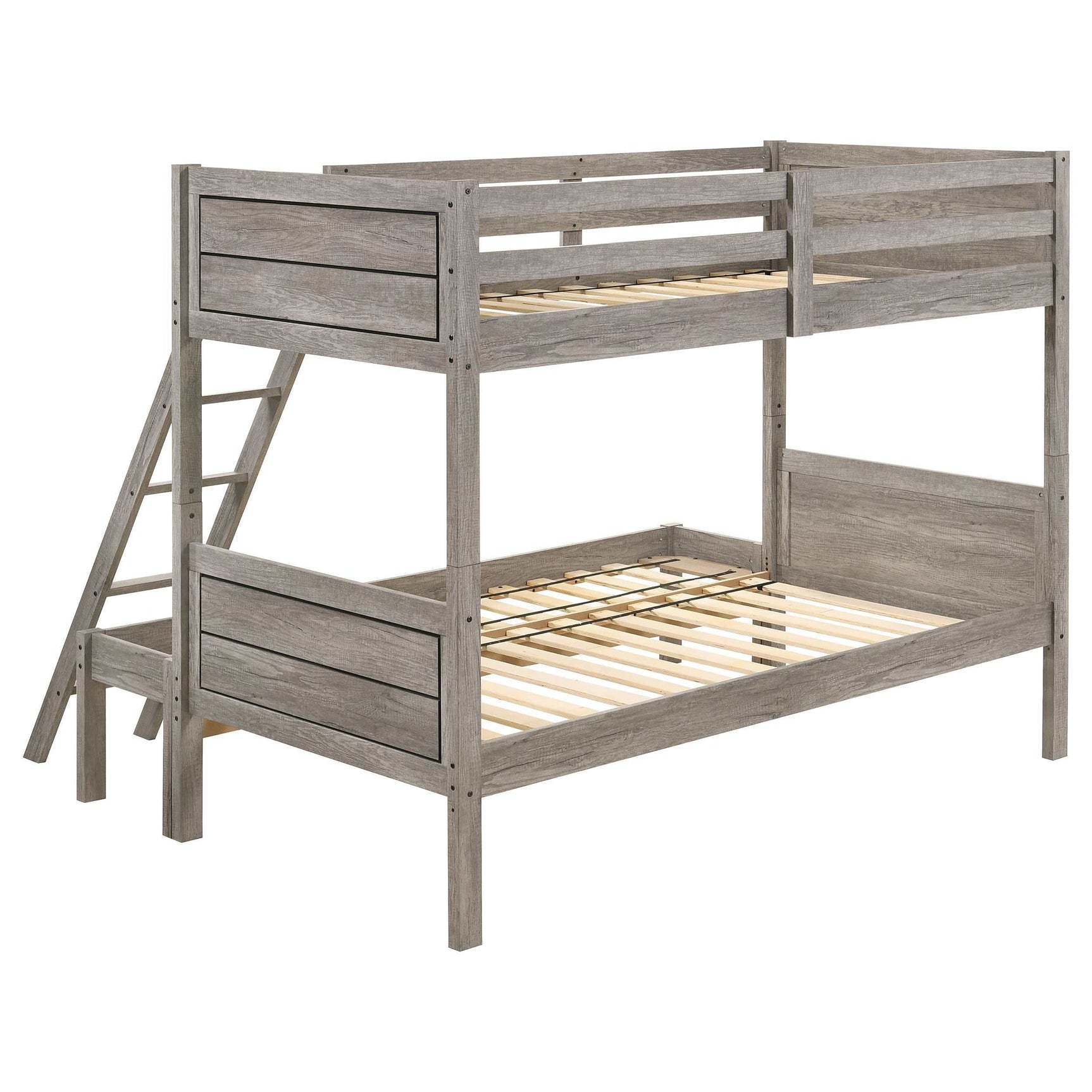 Ryder Weathered Taupe Twin / Full Bunk Bed - Ornate Home