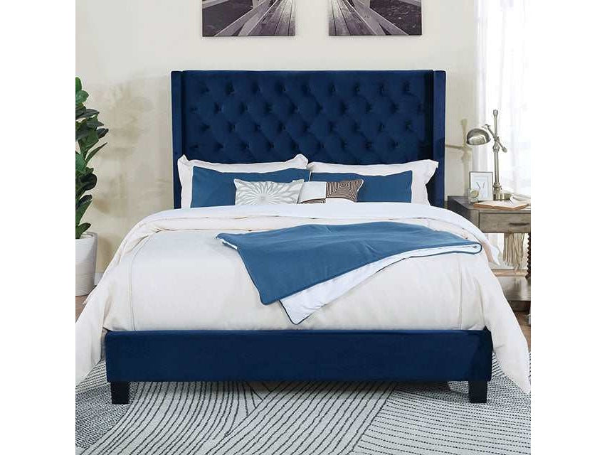 Ryleigh Navy Queen Bed - Ornate Home