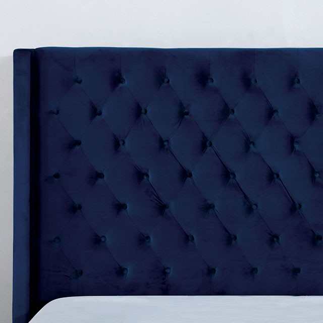 Ryleigh Navy Queen Bed - Ornate Home