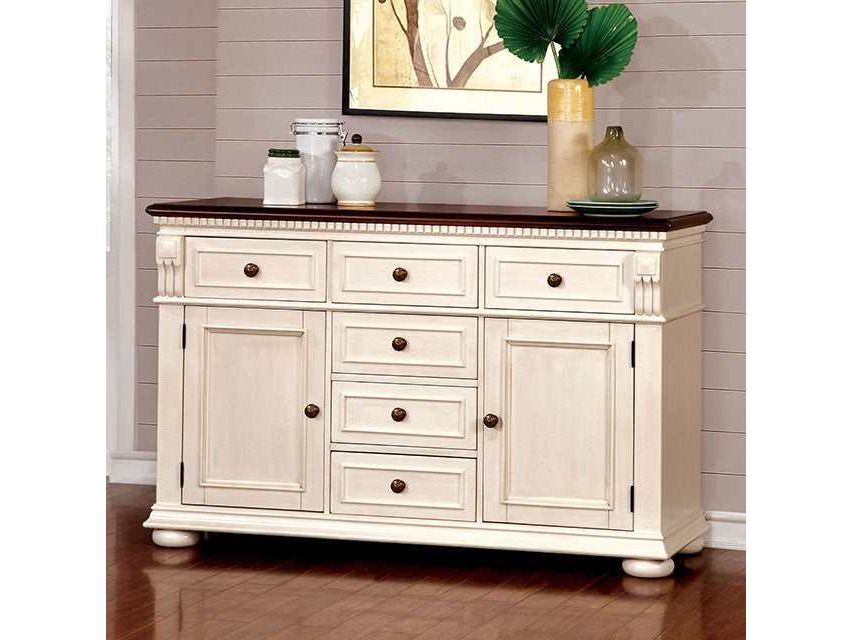 Sabrina Off-White/Cherry Server - Ornate Home