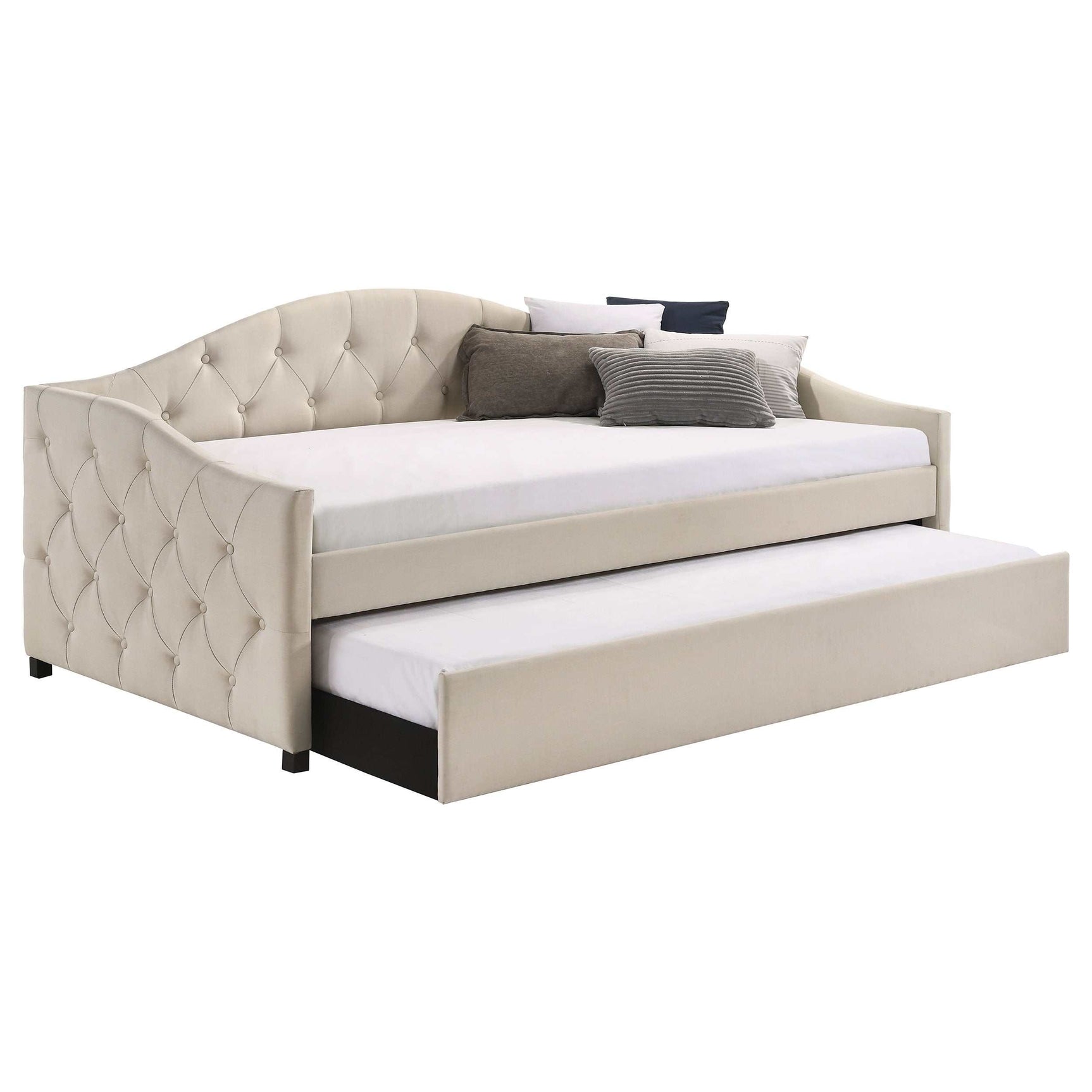 Sadie Taupe Twin Daybed W/ Trundle - Ornate Home