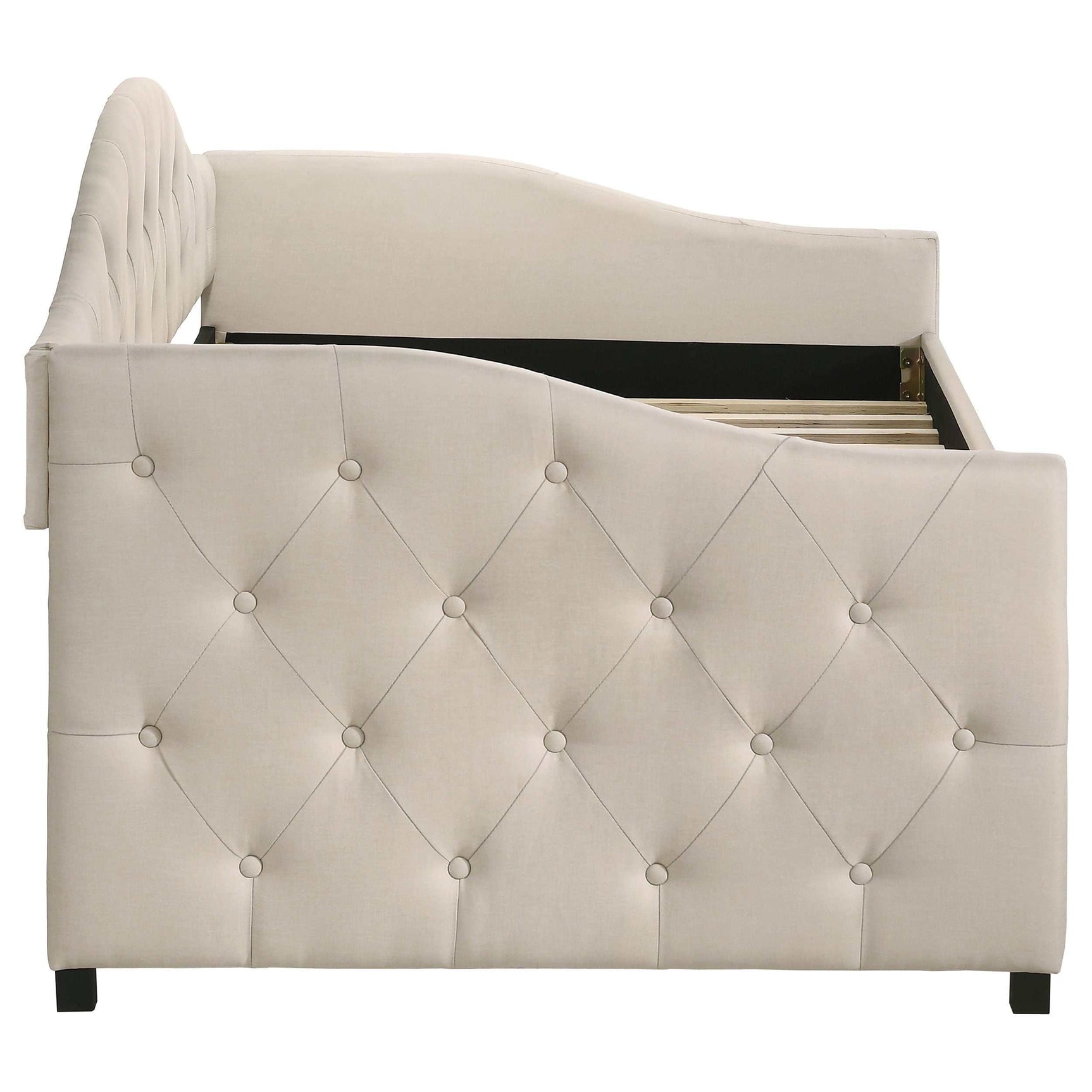 Sadie Taupe Twin Daybed W/ Trundle - Ornate Home