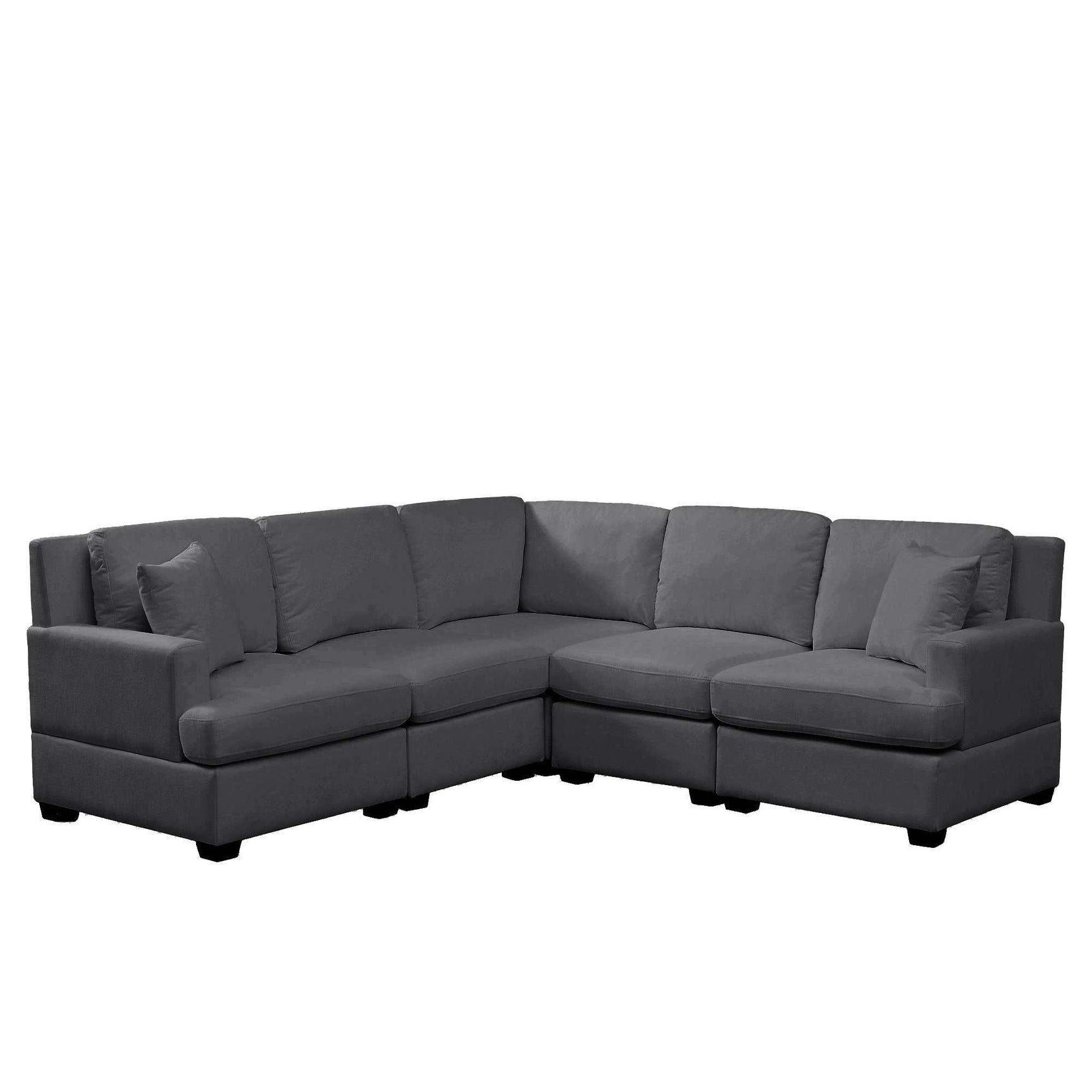 Salinas Premium L-Shaped Sectional Sofa Gray - Ornate Home
