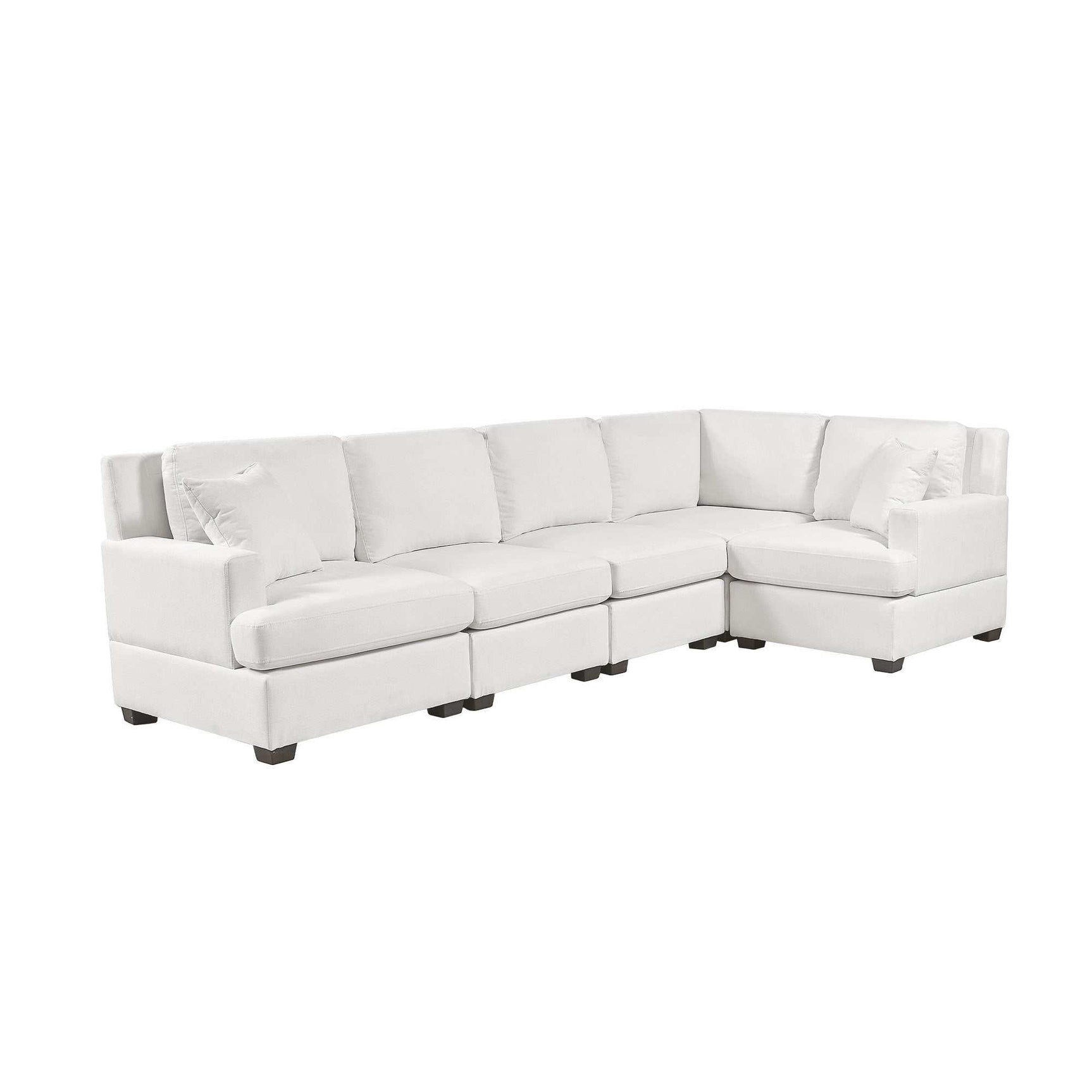 Salinas Premium L-Shaped Sectional Sofa White - Ornate Home