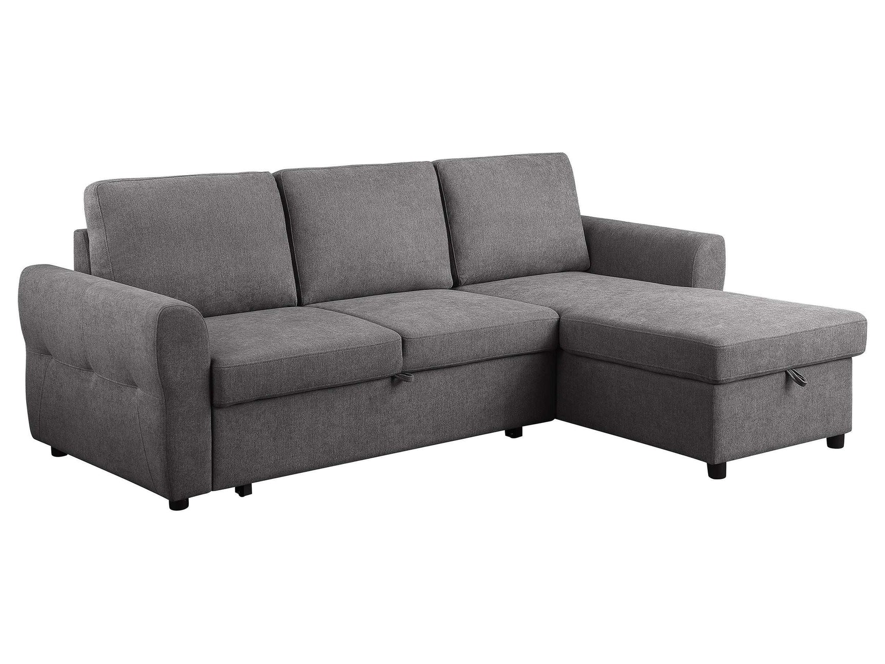 Samantha Grey Sleeper Sectional - Ornate Home
