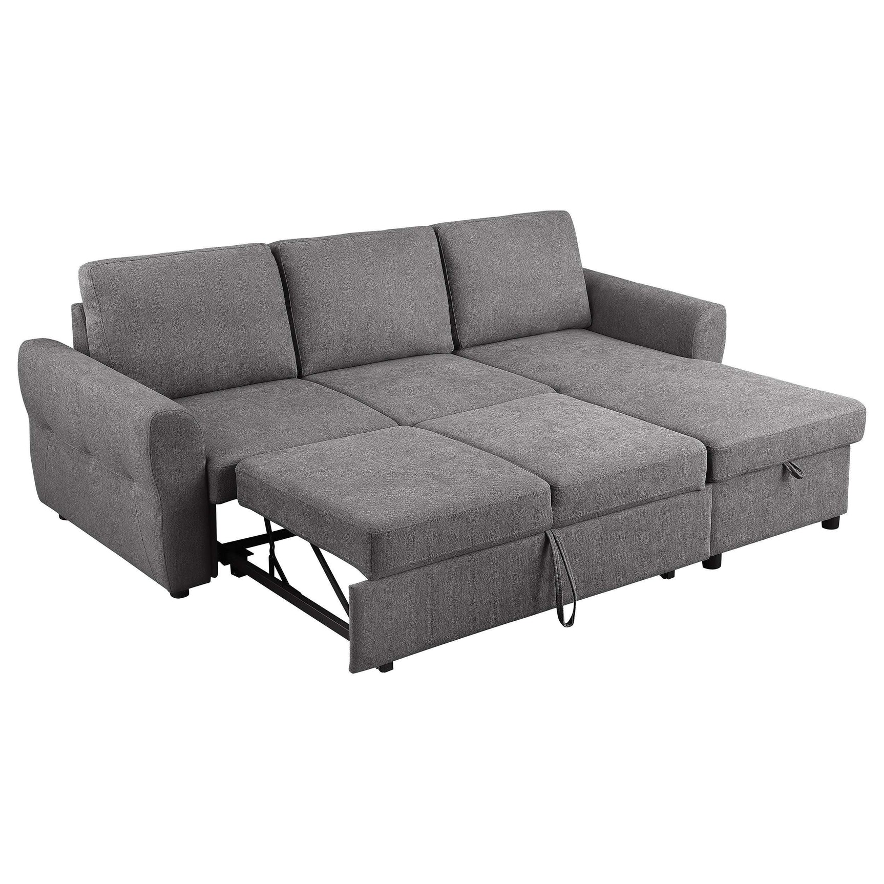 Samantha Grey Sleeper Sectional - Ornate Home