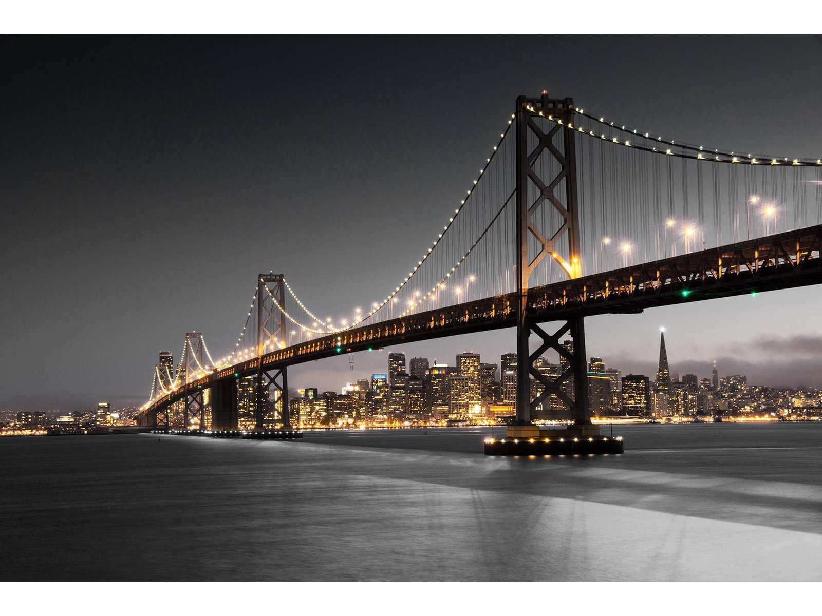 San Francisco Bridge Tempered Glass w / Foil Wall Art - Ornate Home