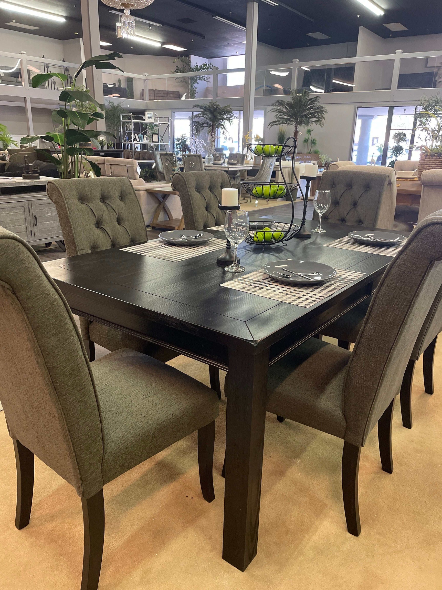 Sania III Antique Black & Gray Side Chair (Set of 2) - Ornate Home