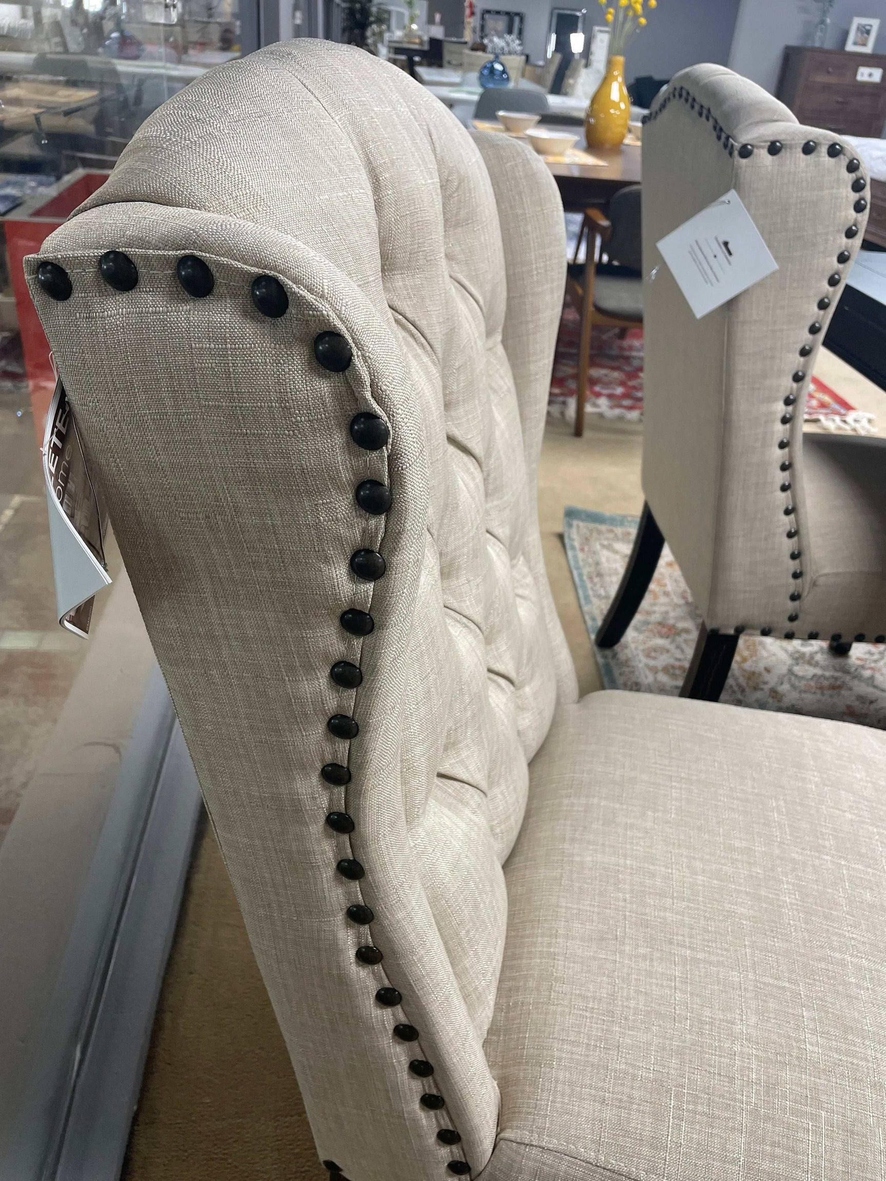 Sania III Black & Beige Dining Room Set / 7pc - Ornate Home