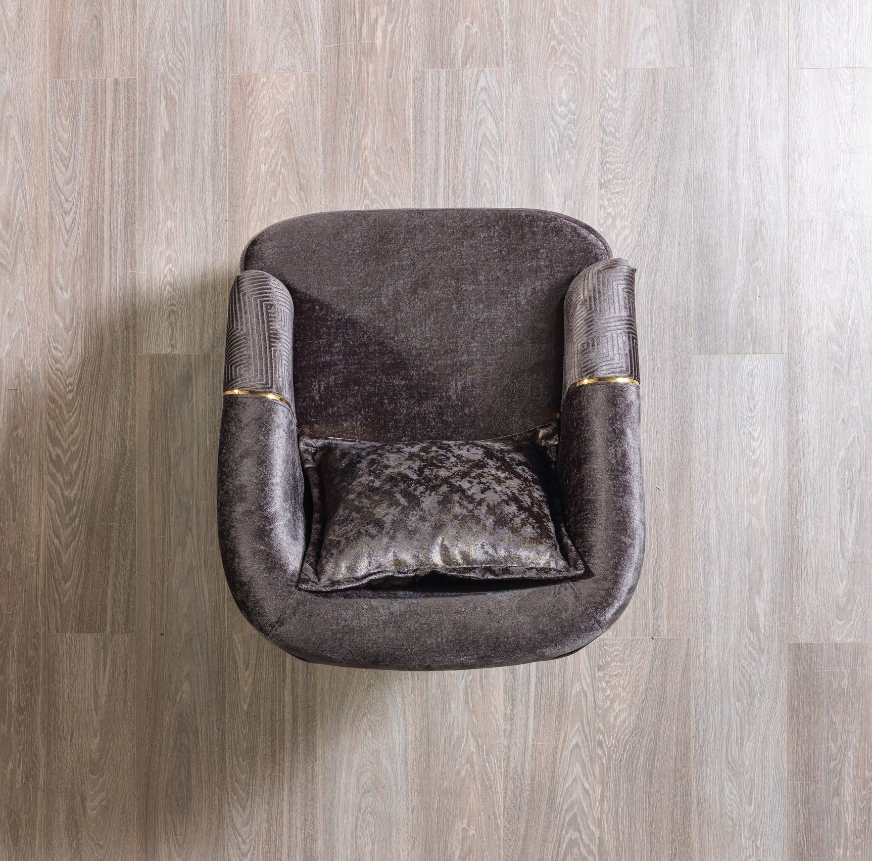 Santana Smoke Velvet Chair - Ornate Home