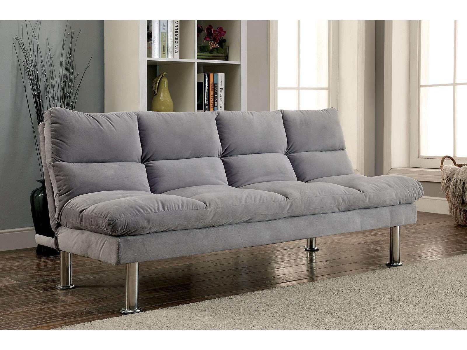 Saratoga Gray Futon Sofa Bed - Ornate Home