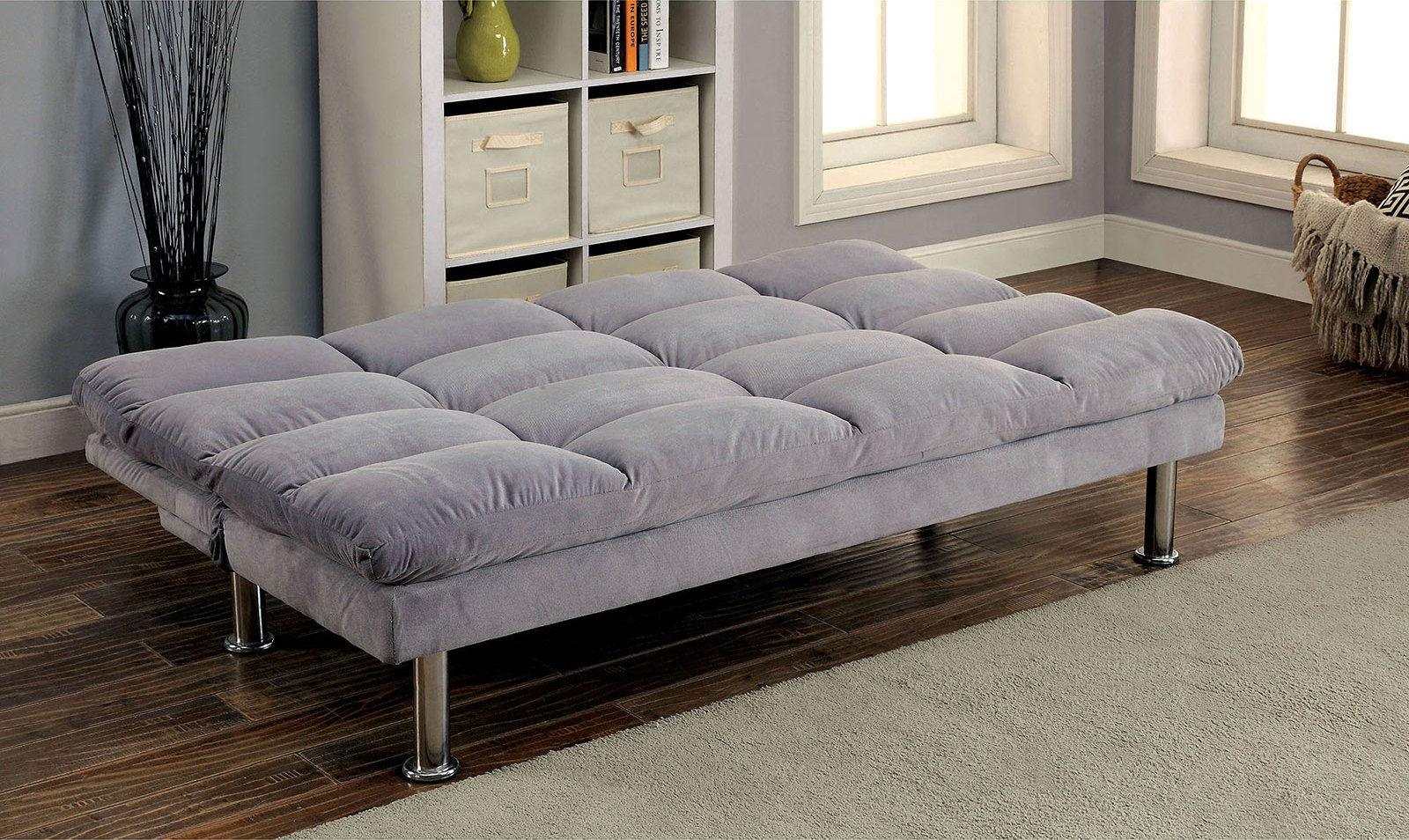 Saratoga Gray Futon Sofa Bed - Ornate Home