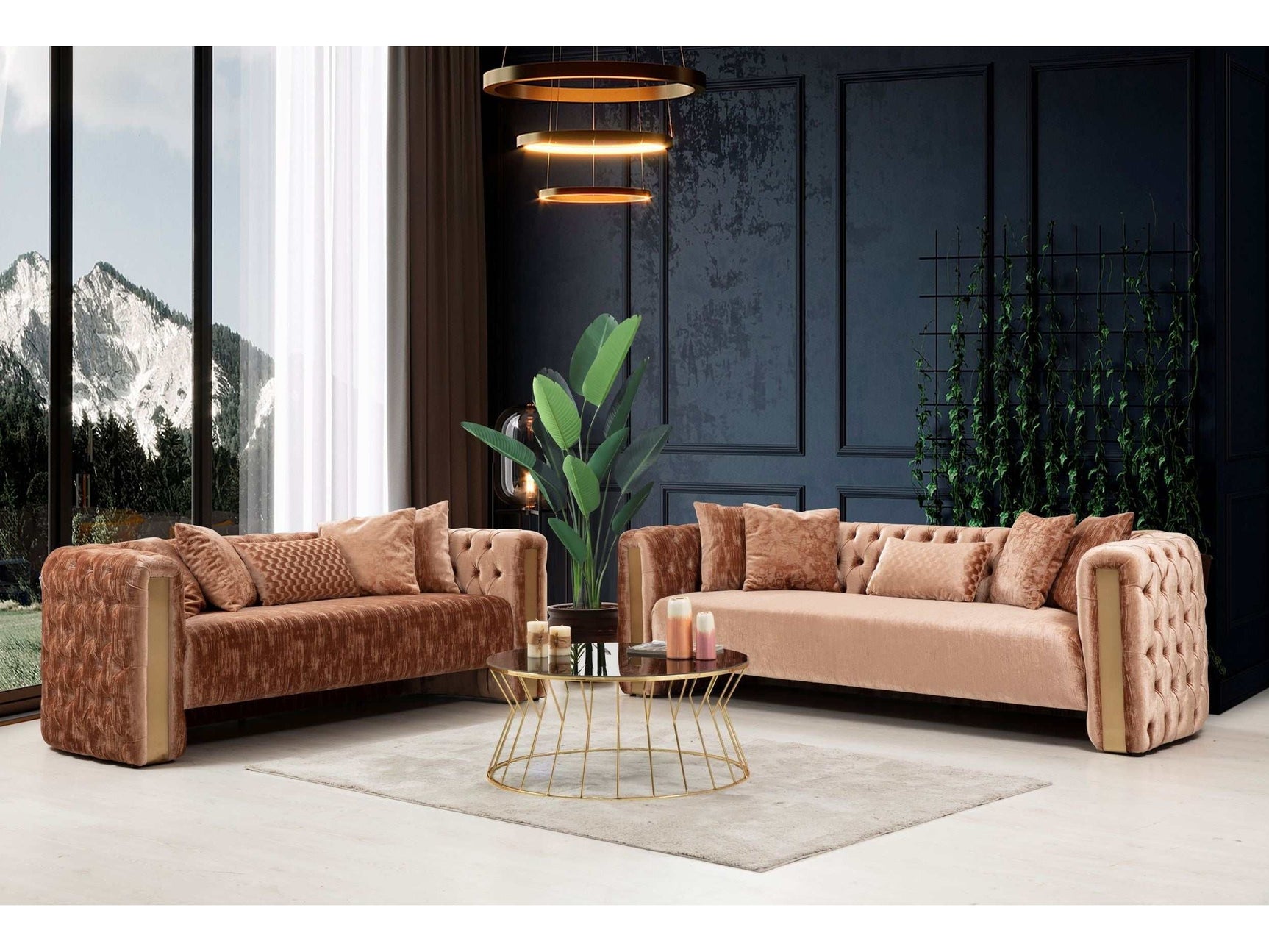 Scarlett Plush Sofa & Loveseat - Ornate Home