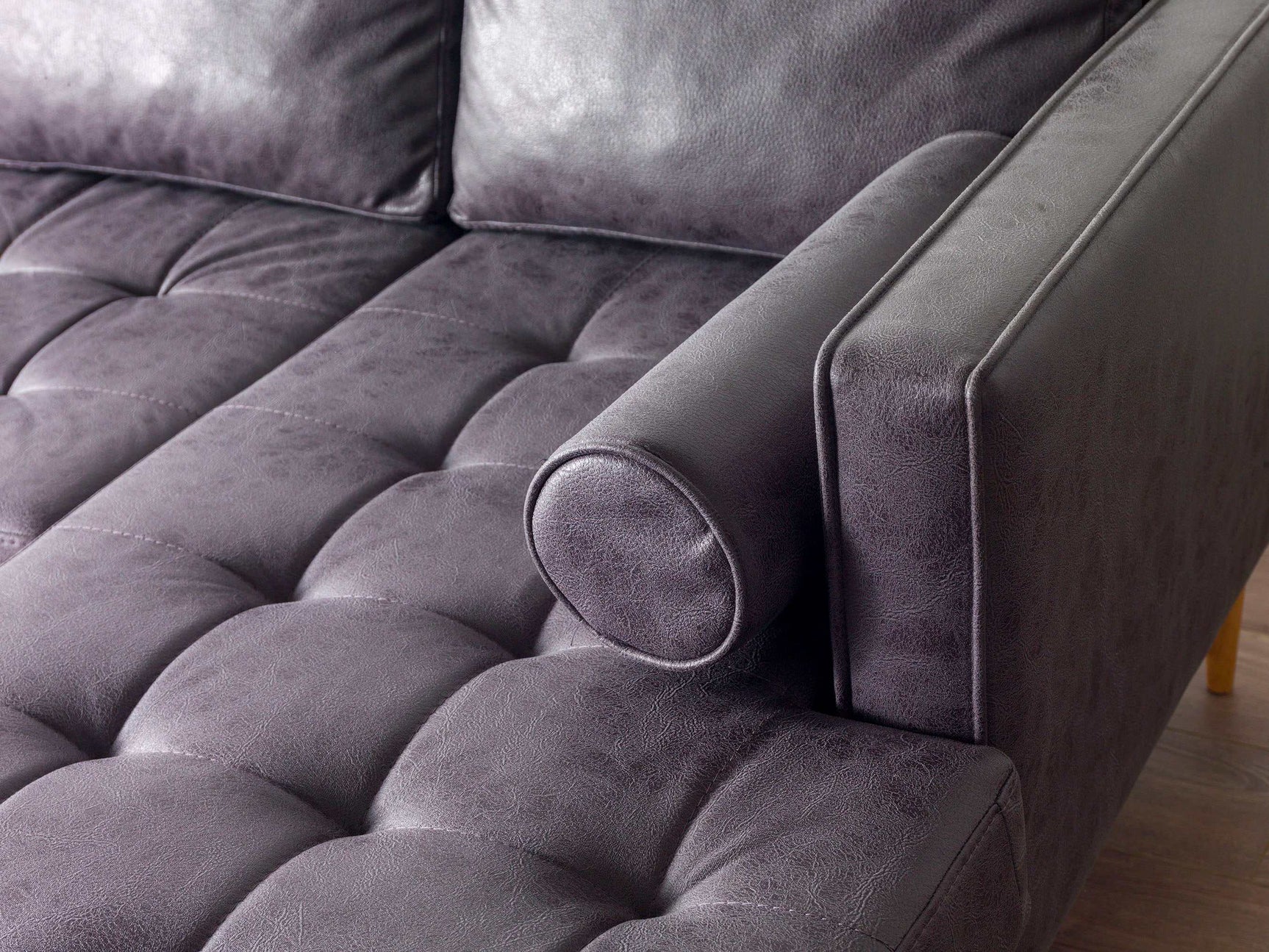 Seattle Dark Gray Reversible L Shape Sofa - Ornate Home