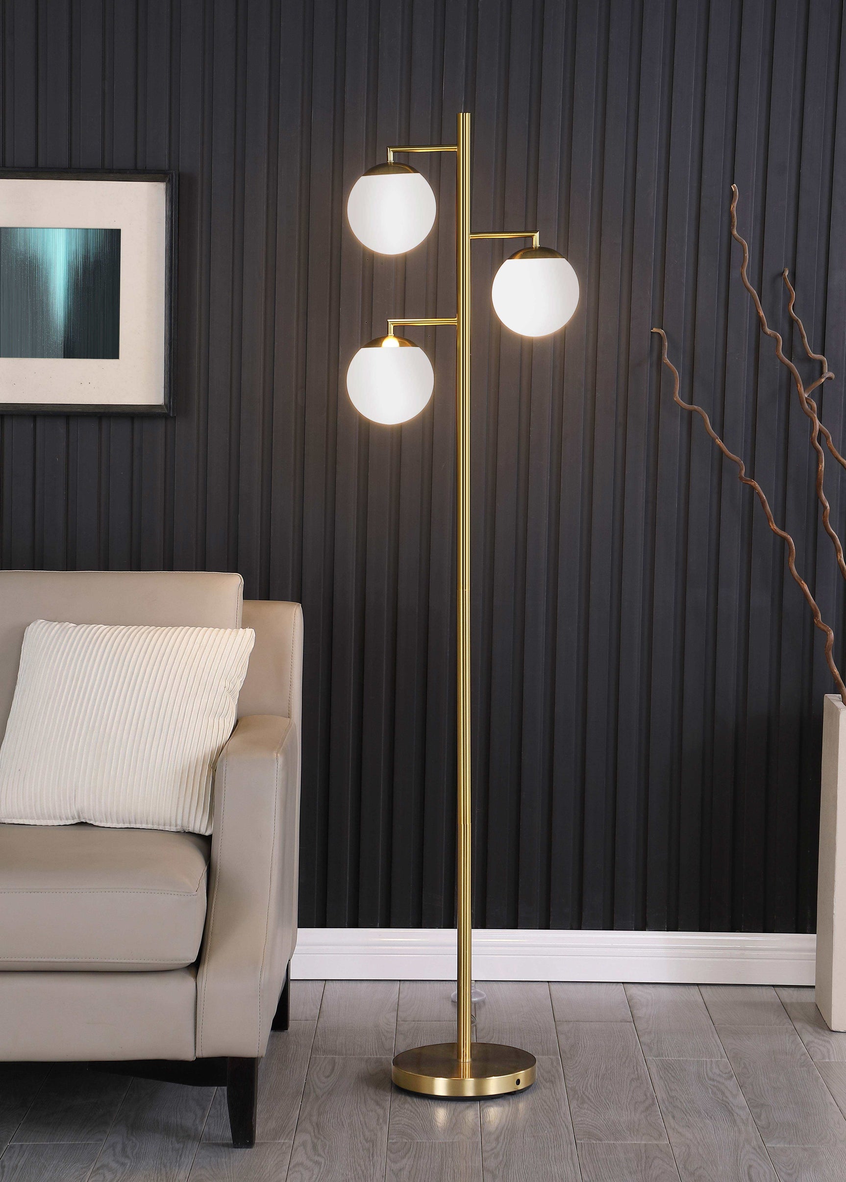 Sena Gold Floor Lamp - Ornate Home