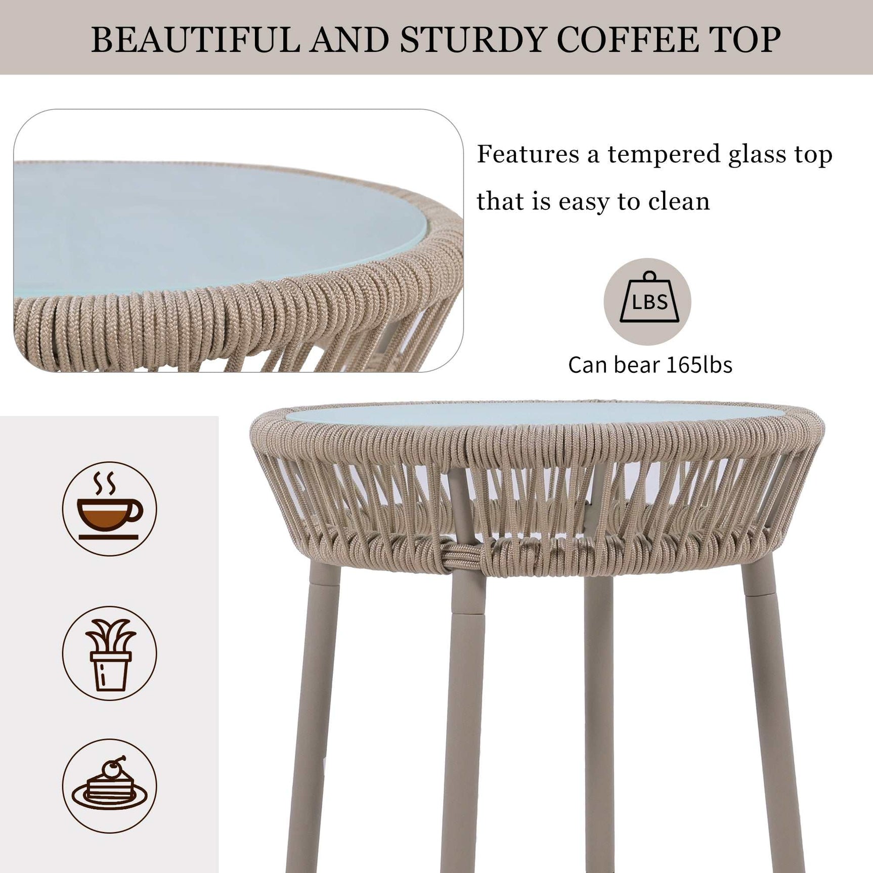 Sequoia Light Luxury Simple Style Outdoor Set Brown - Ornate Home