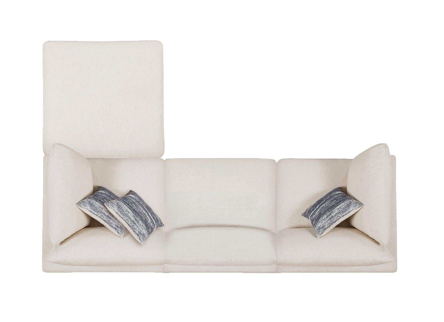 Serene Beige 4pc Modular L Shape Sectional - Ornate Home