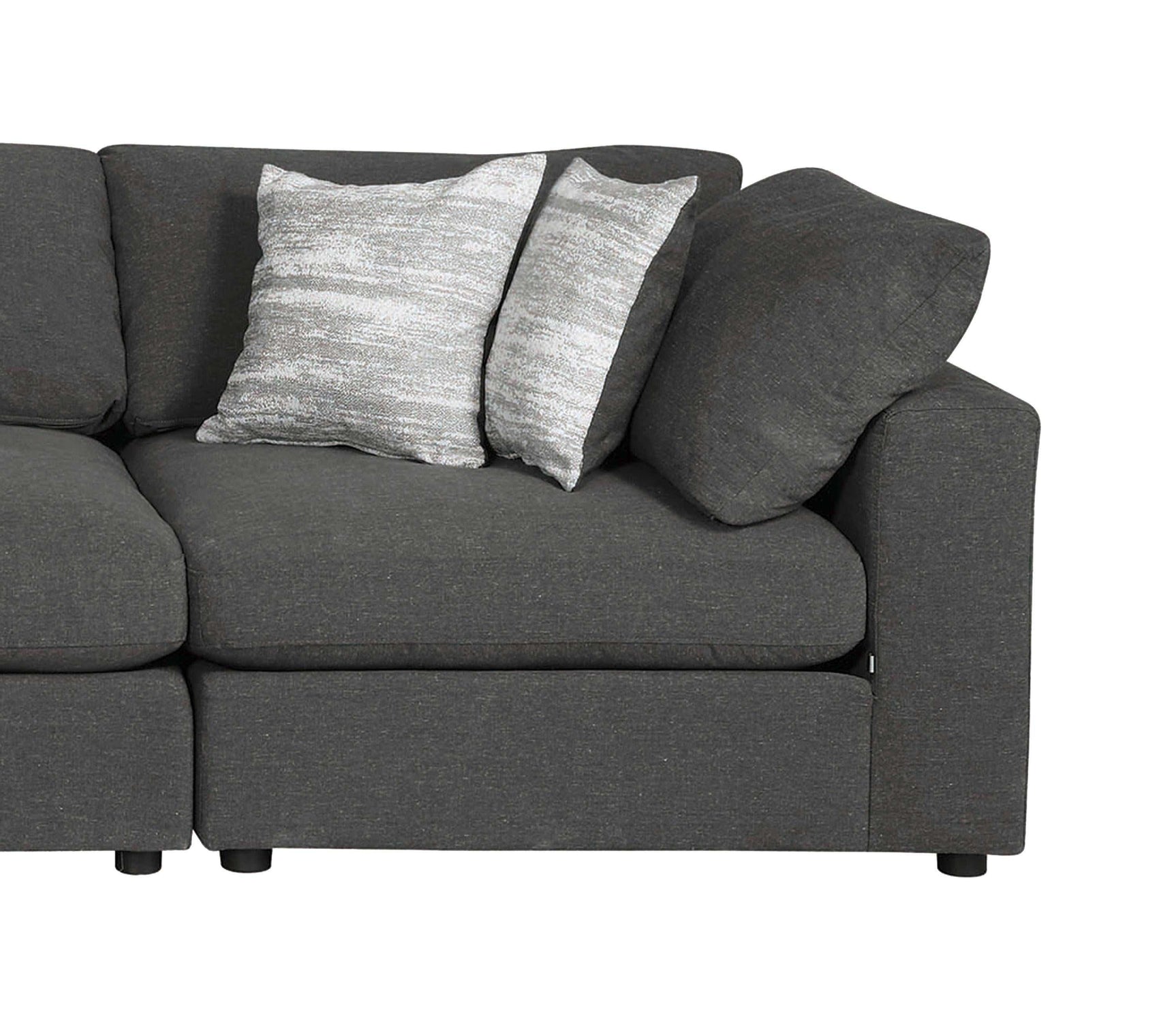 Serene Charcoal Fabric Modular Sectional Create your own Style - Ornate Home
