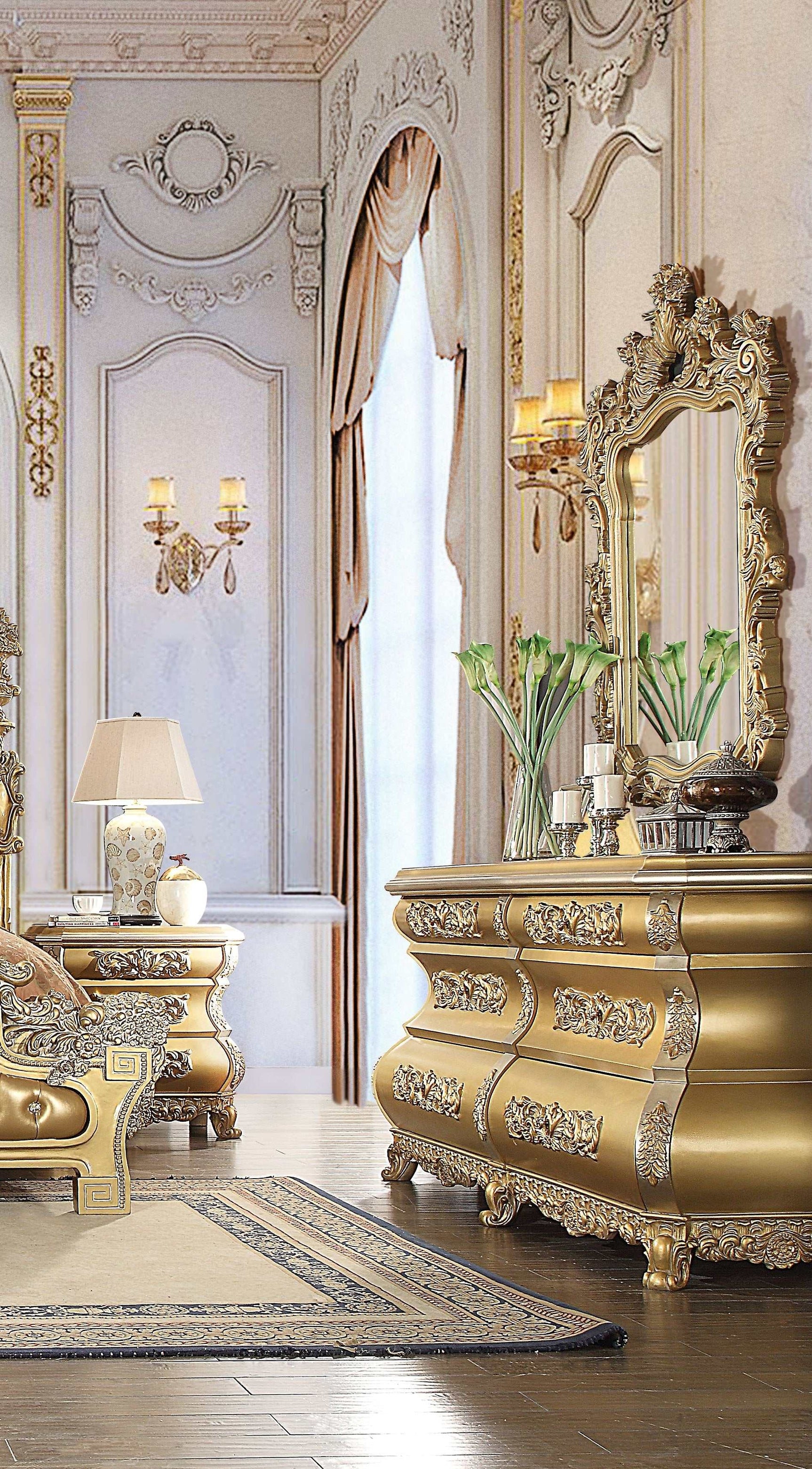 Seville Gold Finish Dresser - Ornate Home