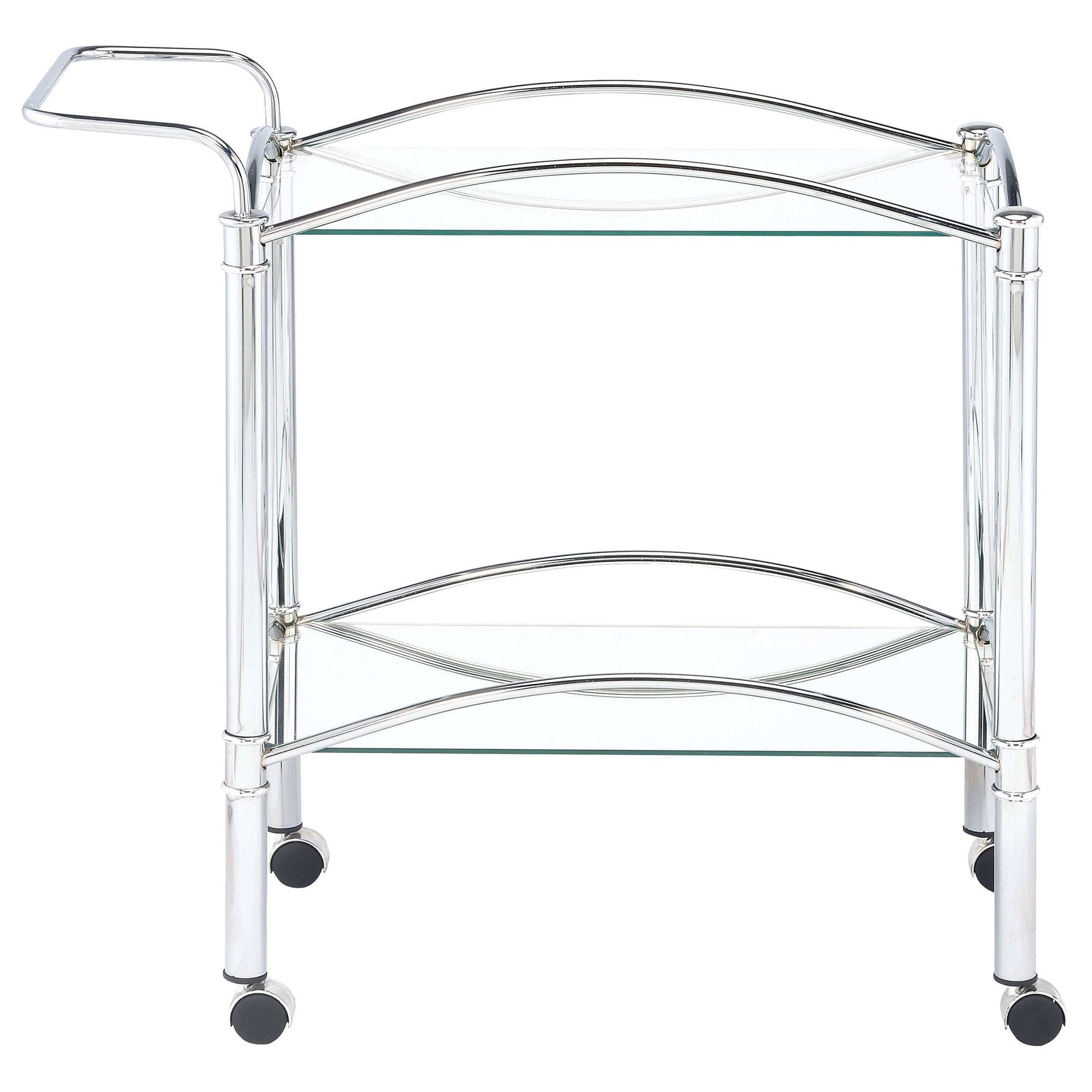 Shadix Chrome Bar Cart - Ornate Home