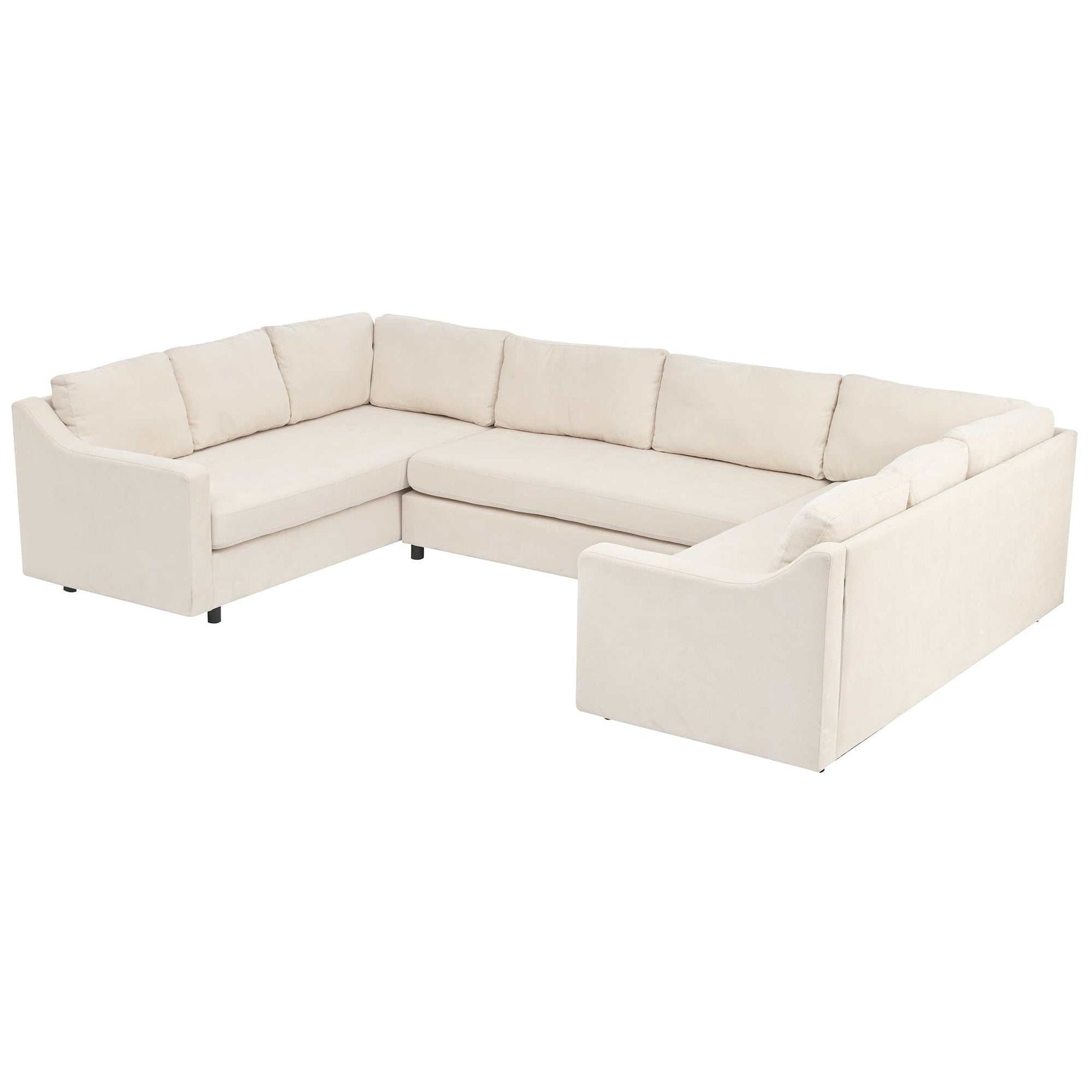 Shasta 3 Pieces Large Sectional Sofa Beige - Ornate Home