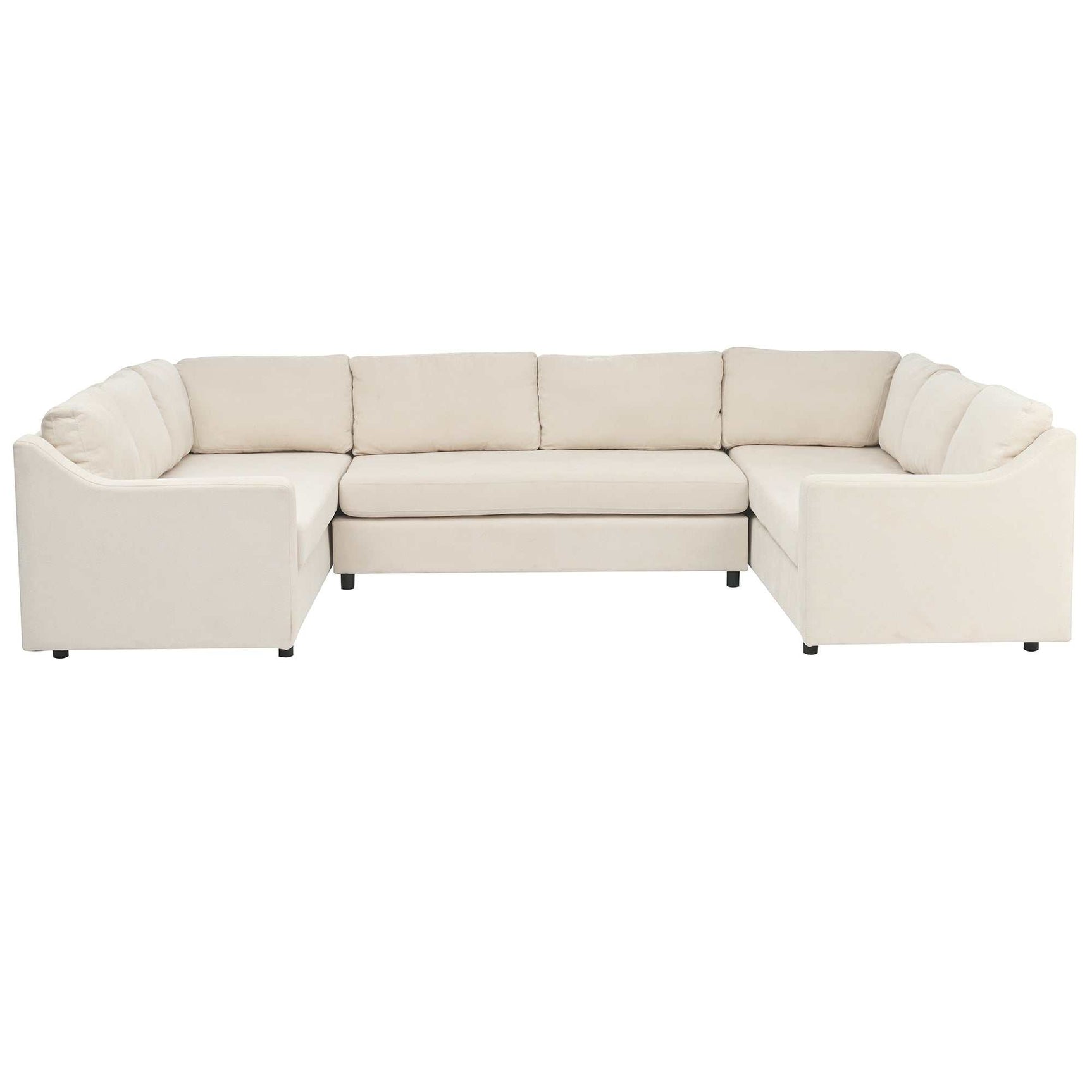 Shasta 3 Pieces Large Sectional Sofa Beige - Ornate Home