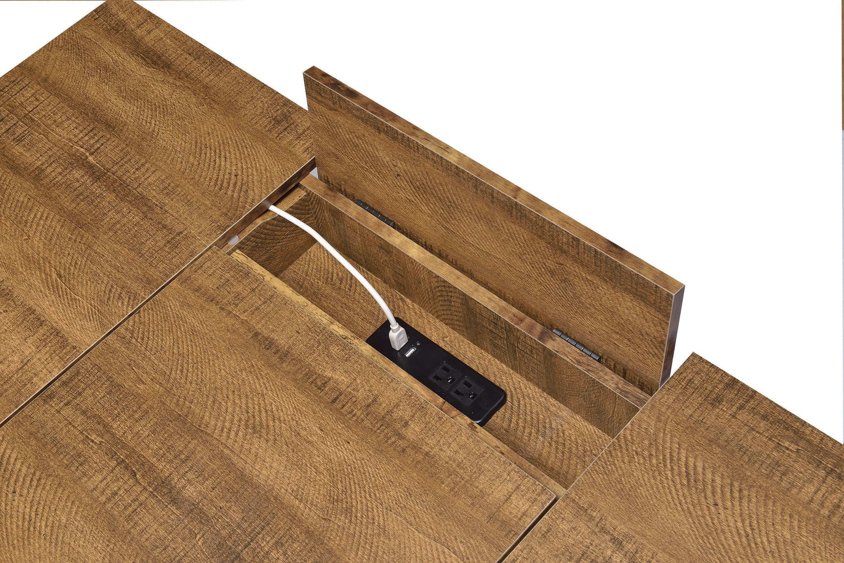 Sheeran Rustic Amber Writing Desk w/ Hidden Storages - Ornate Home