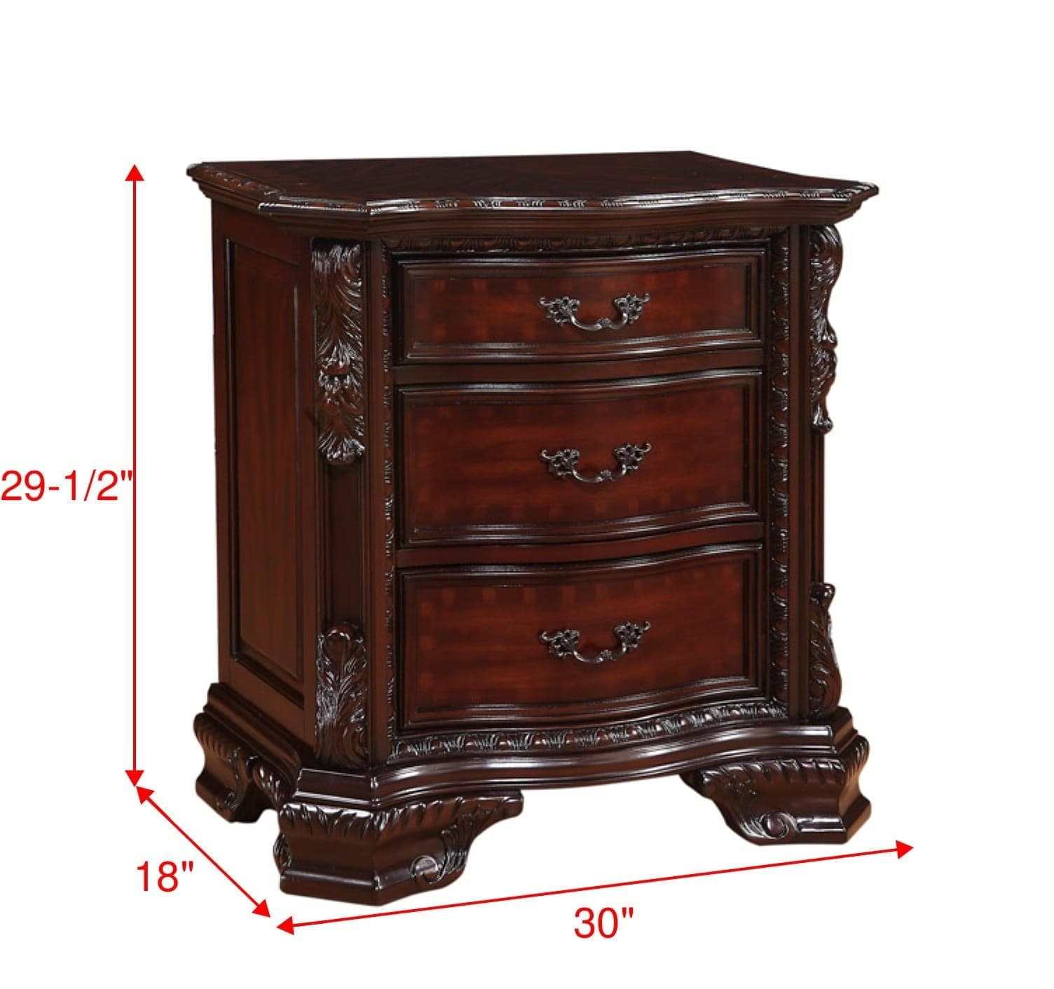 Sheffield Dark Cherry Nightstand - Ornate Home