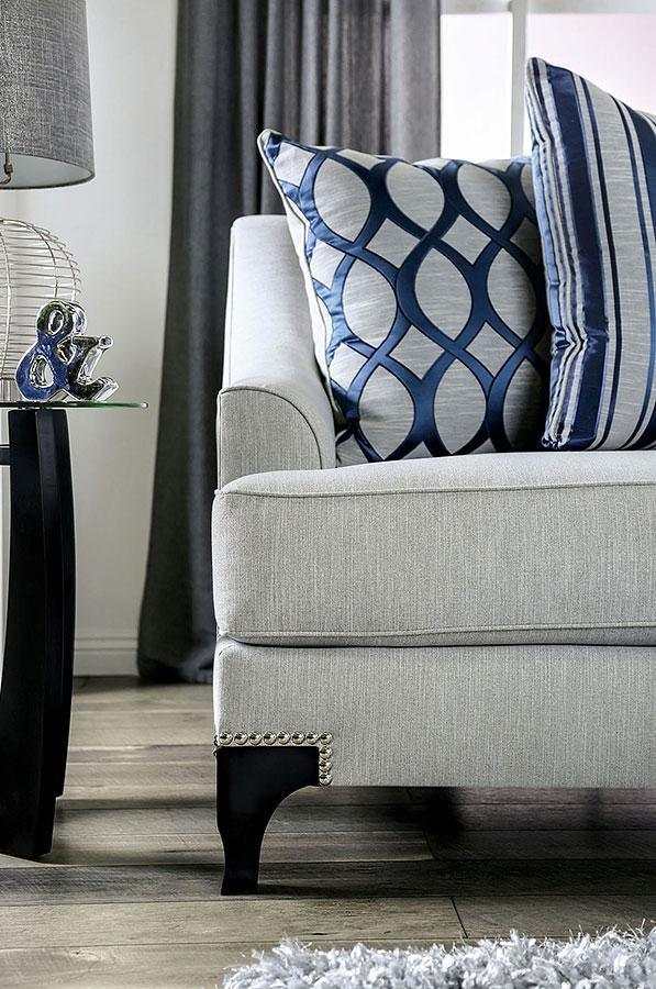 Sisseton Light Gray Stationary Sofa & Loveseat 2pc - Ornate Home