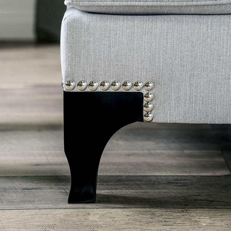 Sisseton Light Gray Stationary Sofa & Loveseat 2pc - Ornate Home