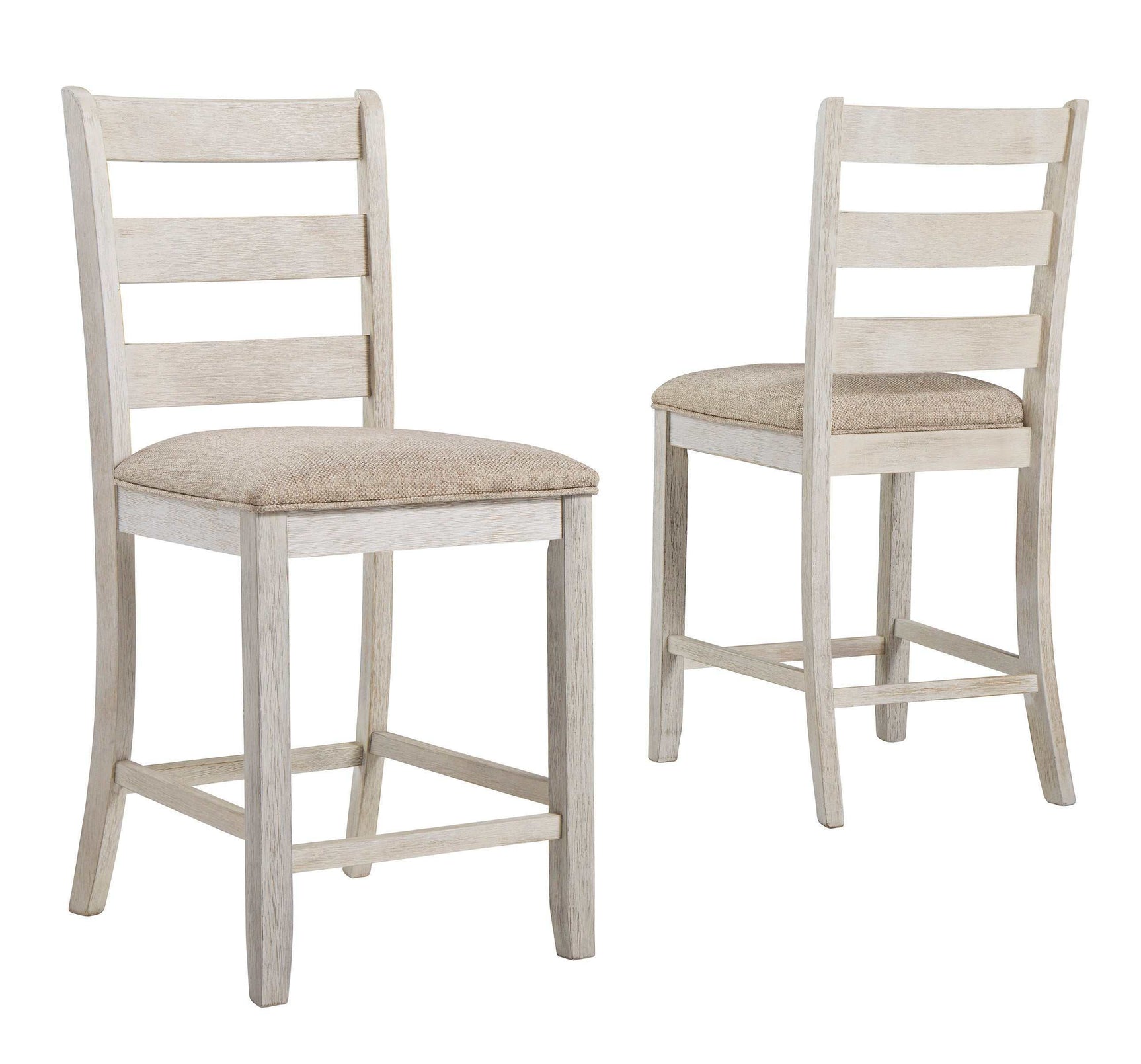 Skempton White/Light Brown Counter Height Bar Stool (Set of 2) - Ornate Home