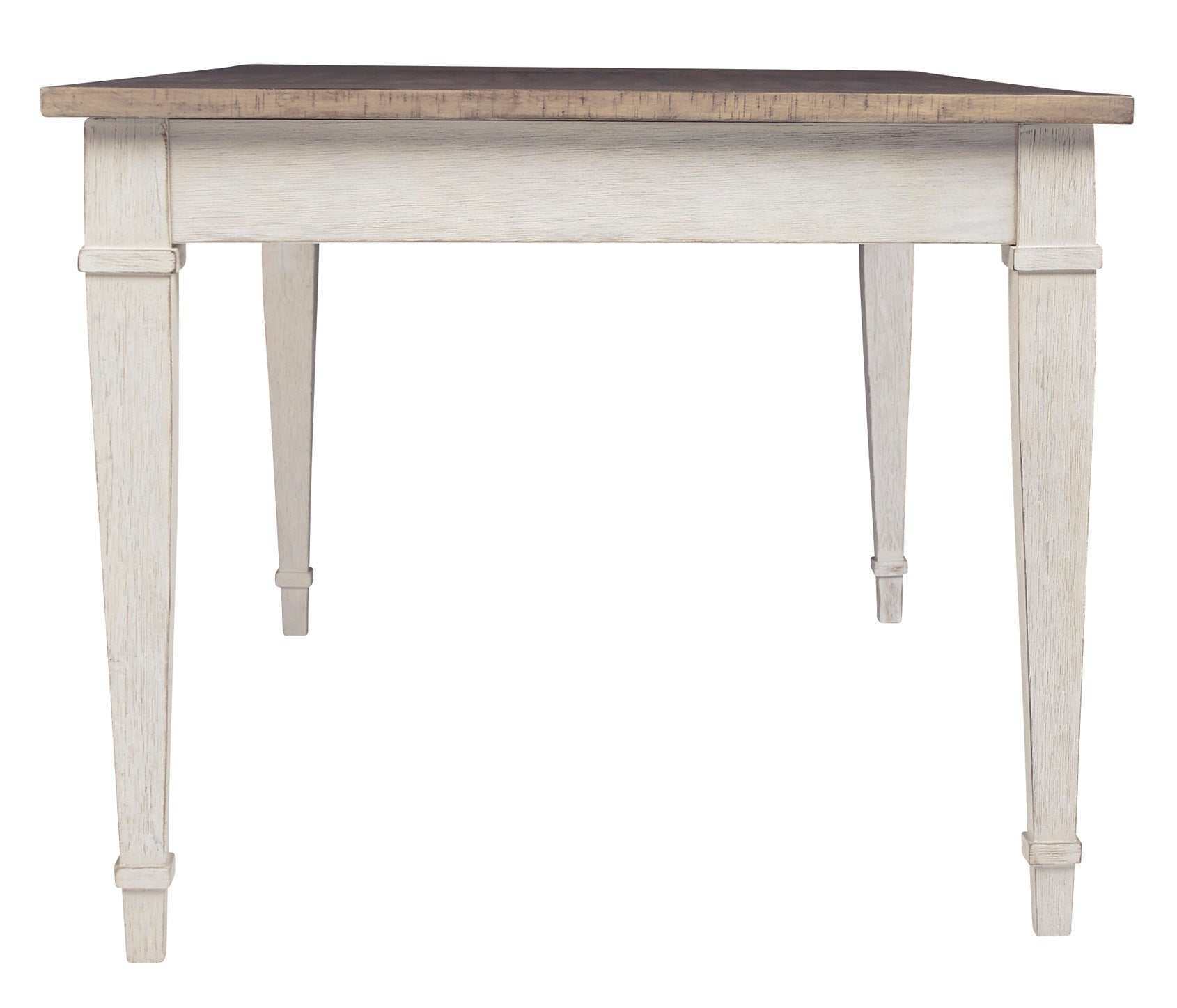 Skempton White/Light Brown Dining Room Set / 7pc - Ornate Home