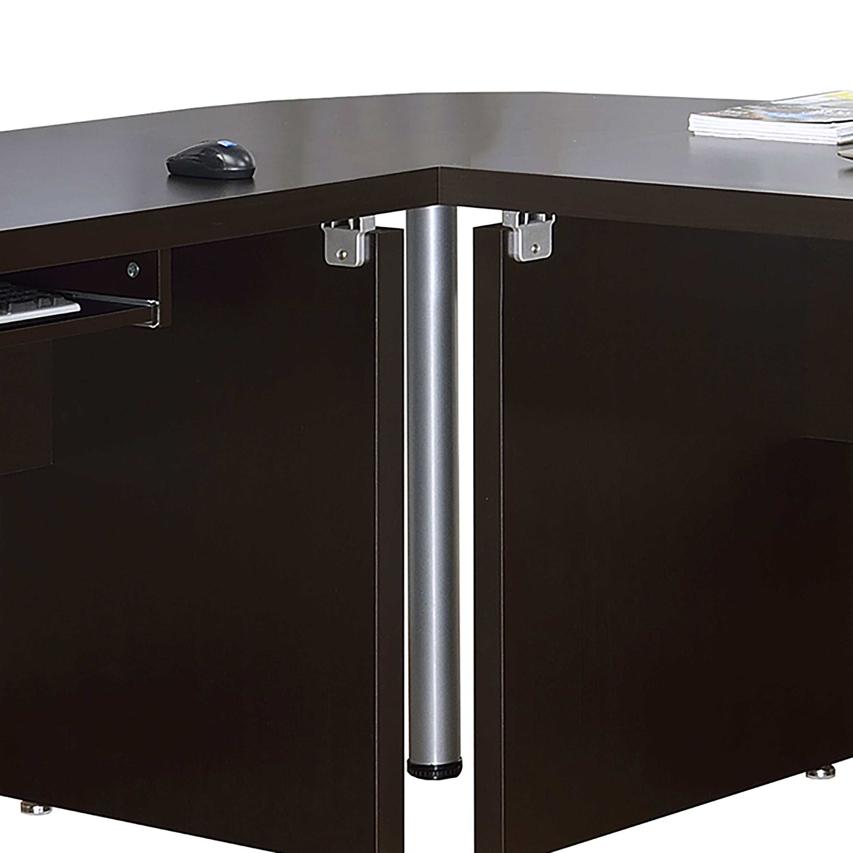 Skylar Cappuccino L-Shape Desk - Ornate Home