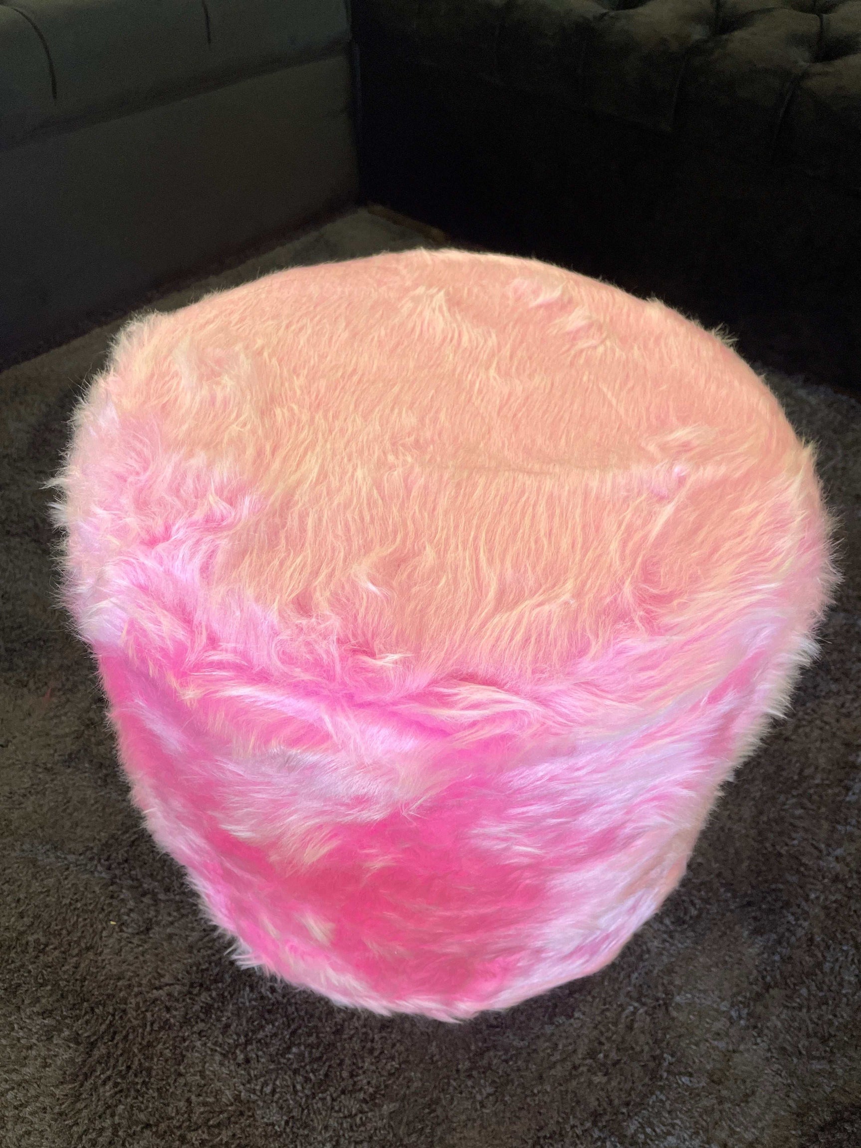 Small Accent Pouf Pink - Ornate Home