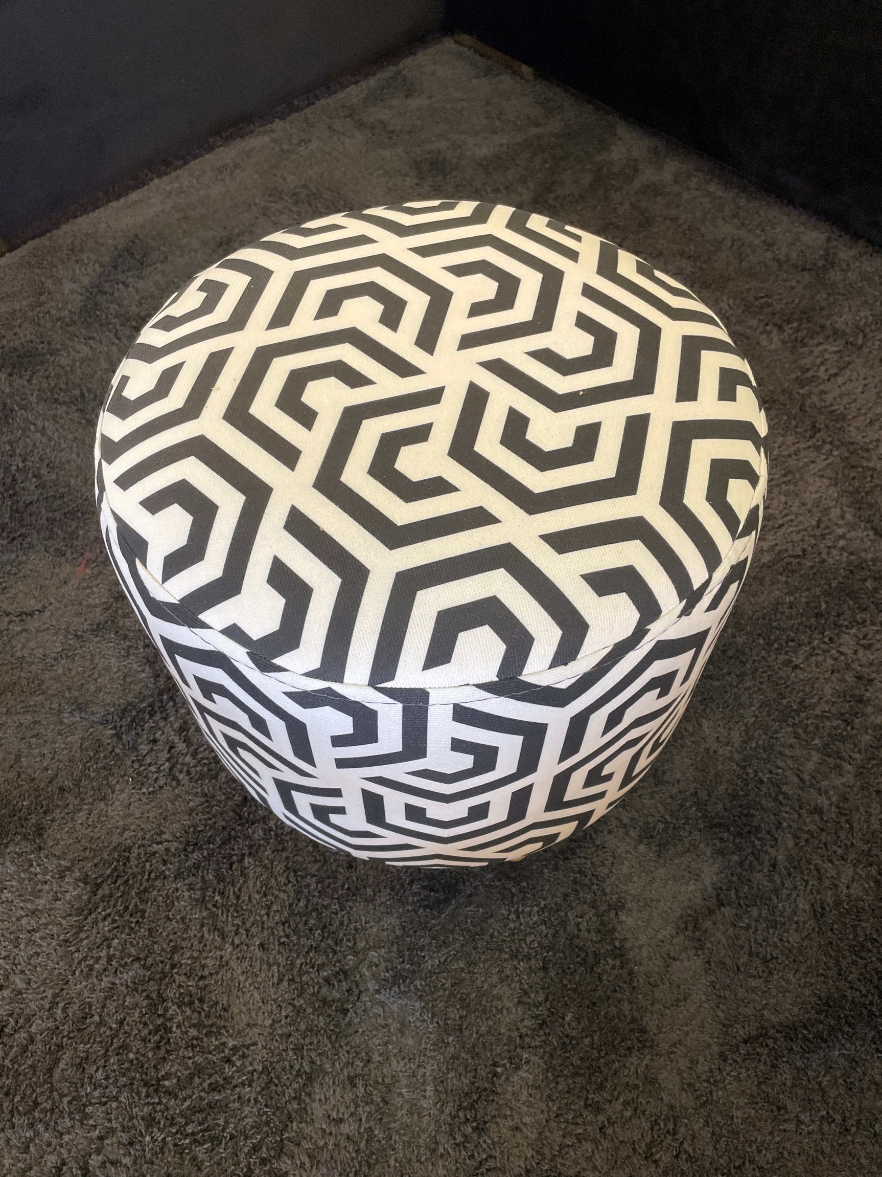 Small Multi Color Accent Pouf - Ornate Home